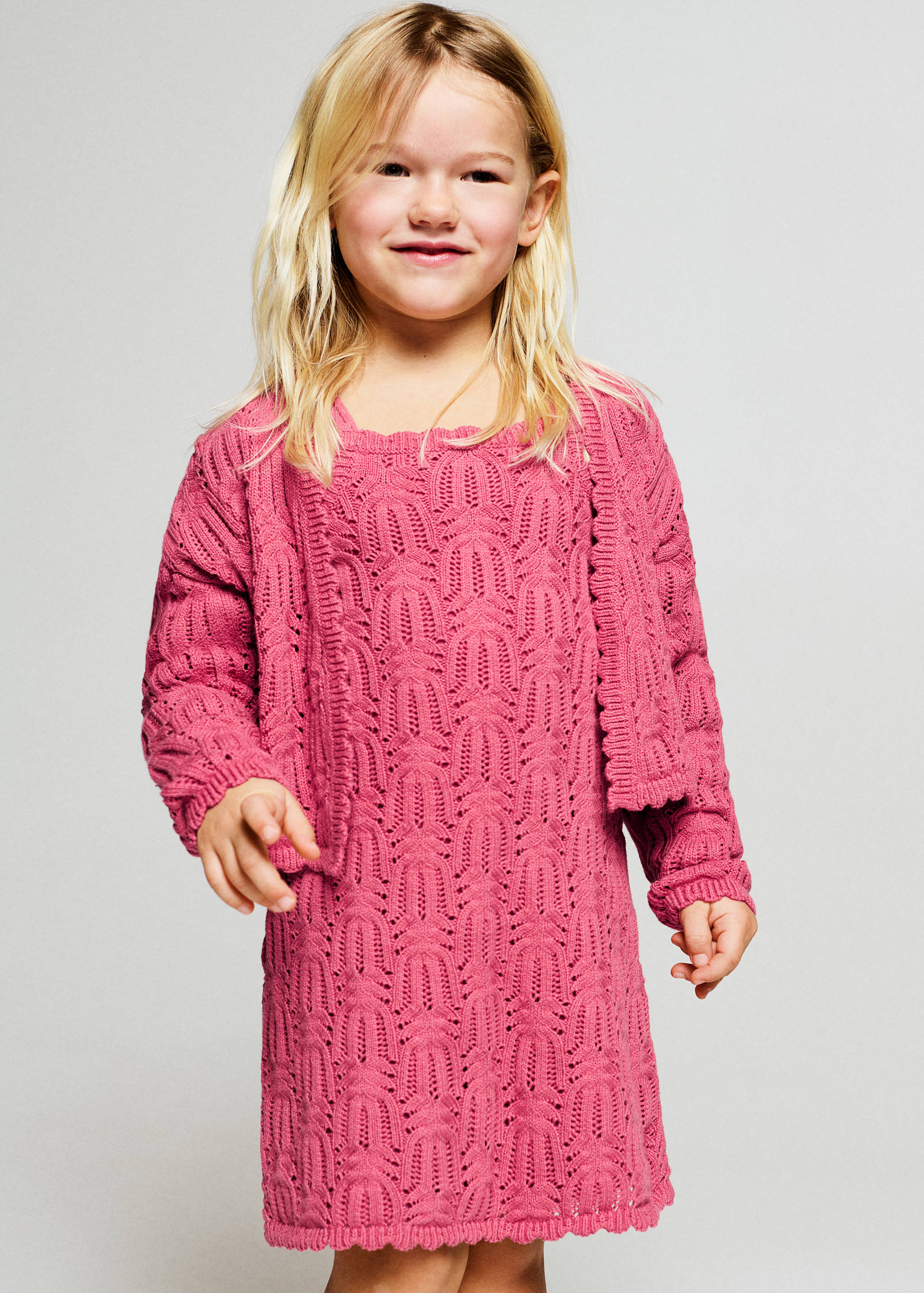 Cárdigan punto calado - Plano general