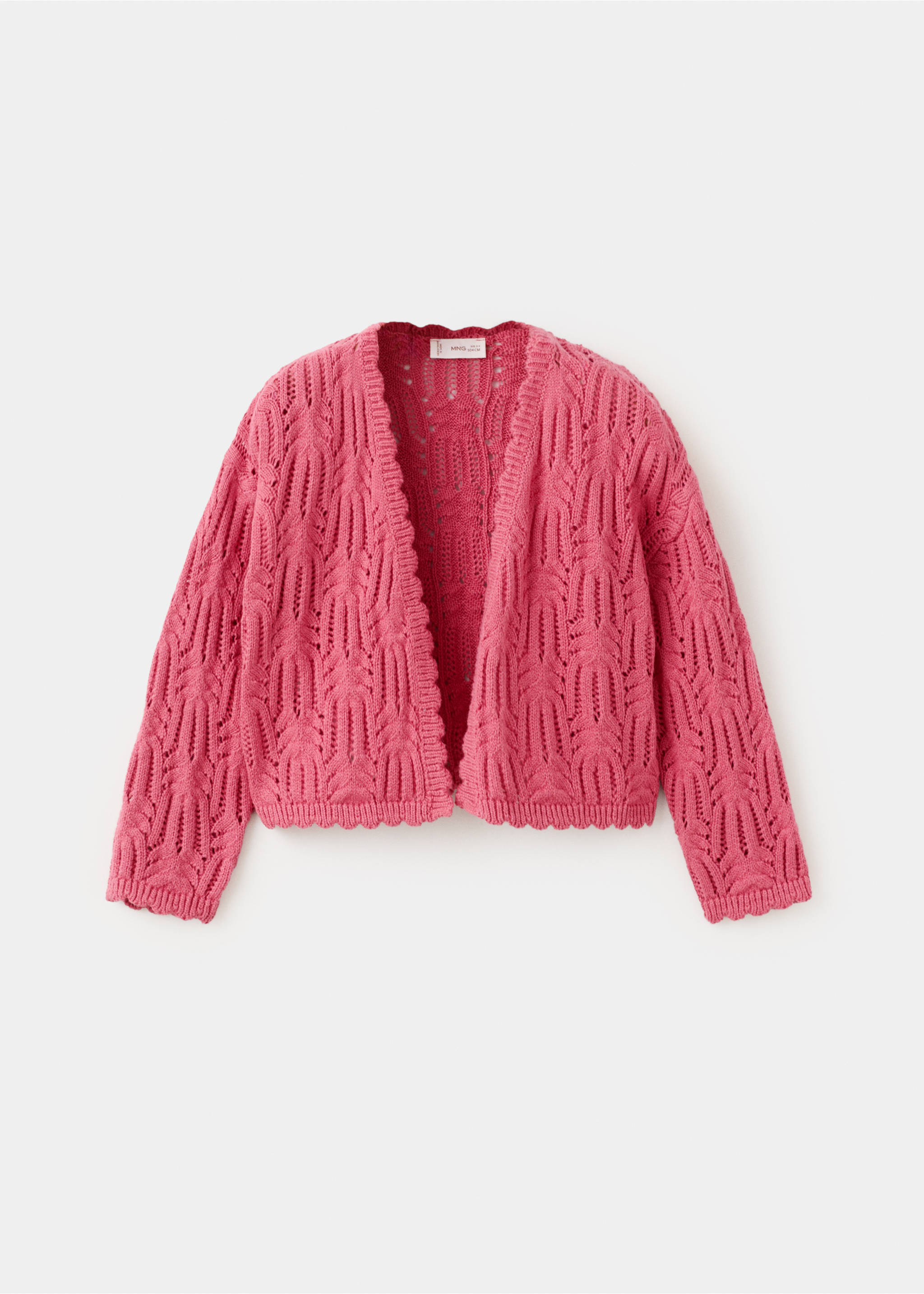 Crochet knitted cardigan - Article without model, Strawberry. Ref: 27046352-00.