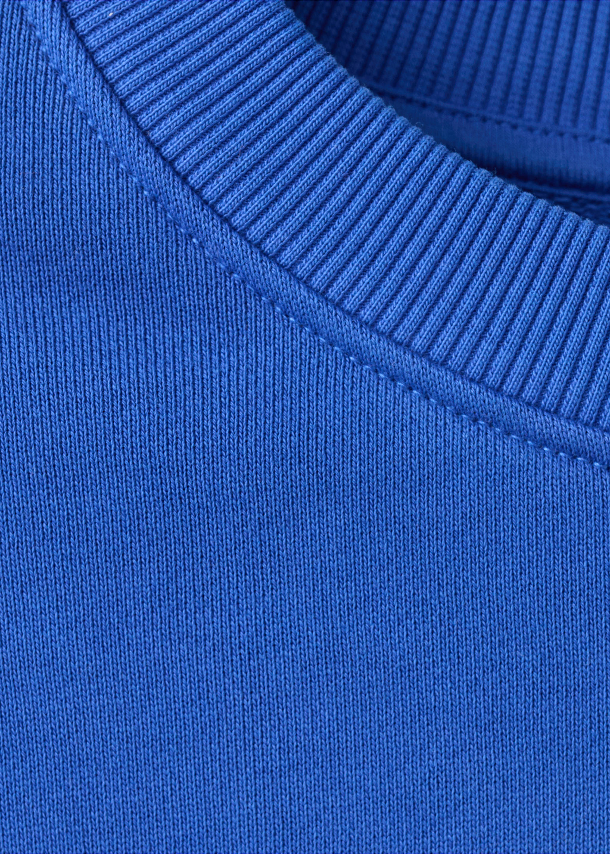 Printed cotton sweatshirt - Details of the article 0, Vibrant blue. Ref: 27046356-00.