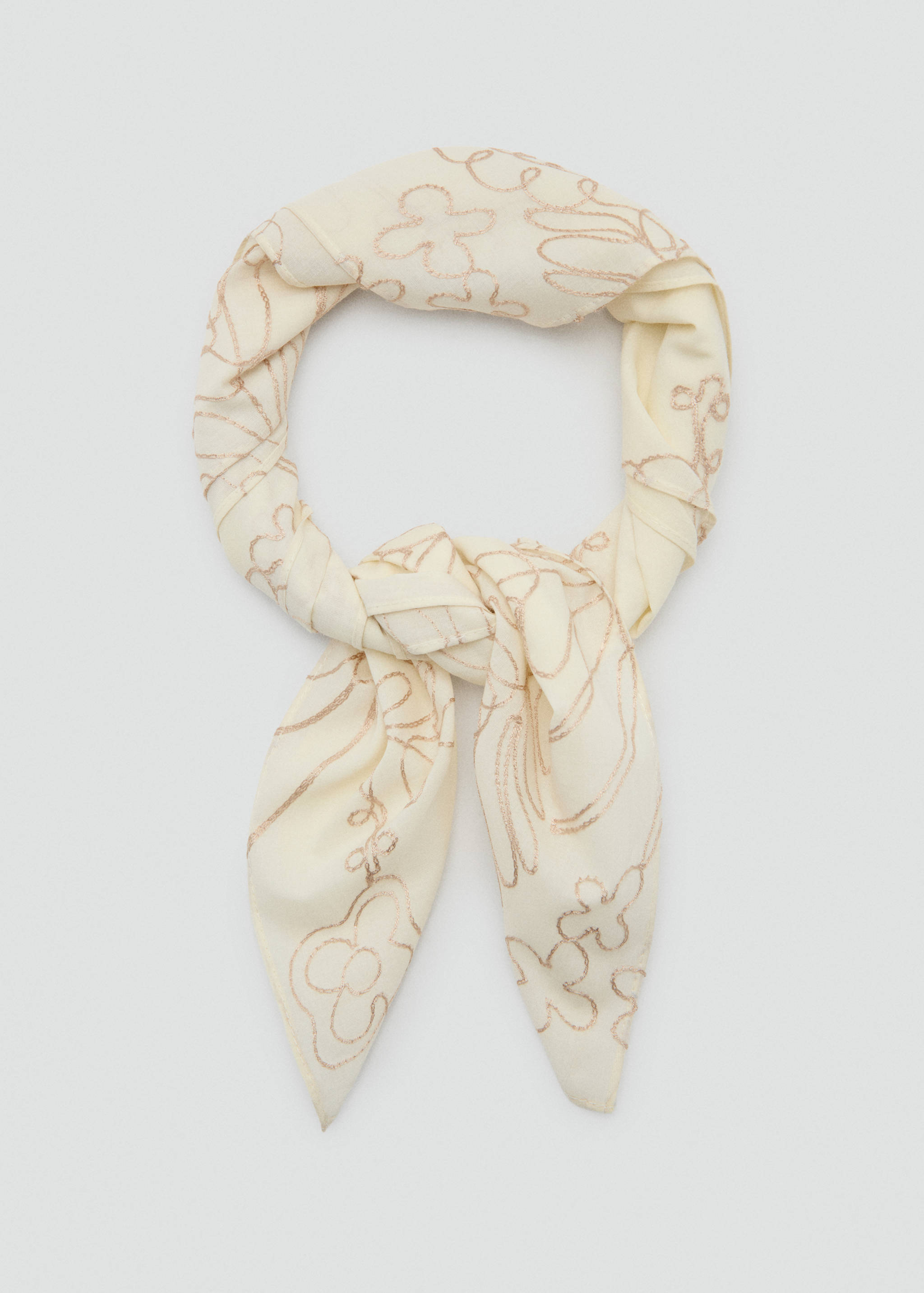 Embroidered handkerchief with bead detail - Details of the article 1