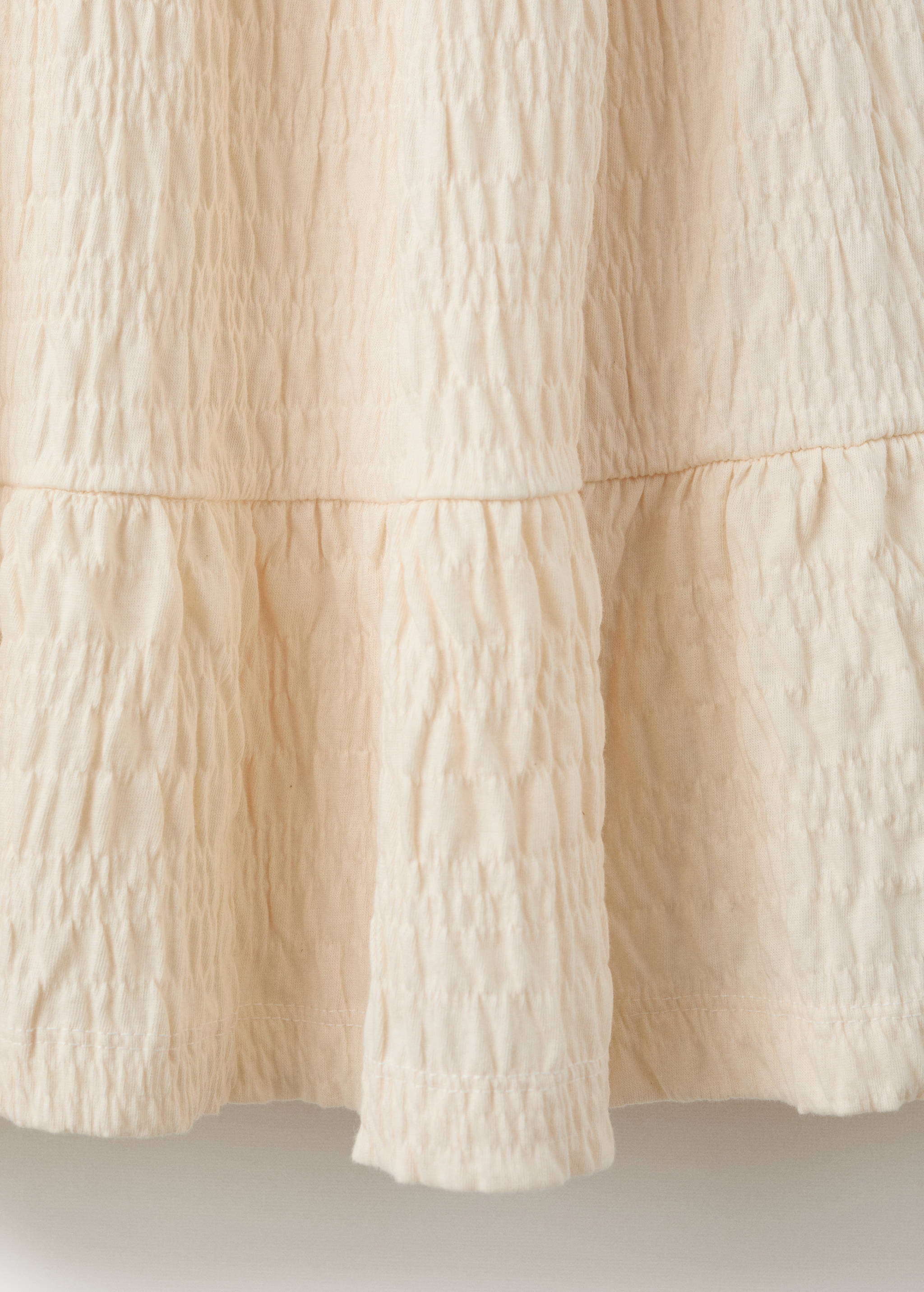 Embroidered textured dress - Details of the article 0