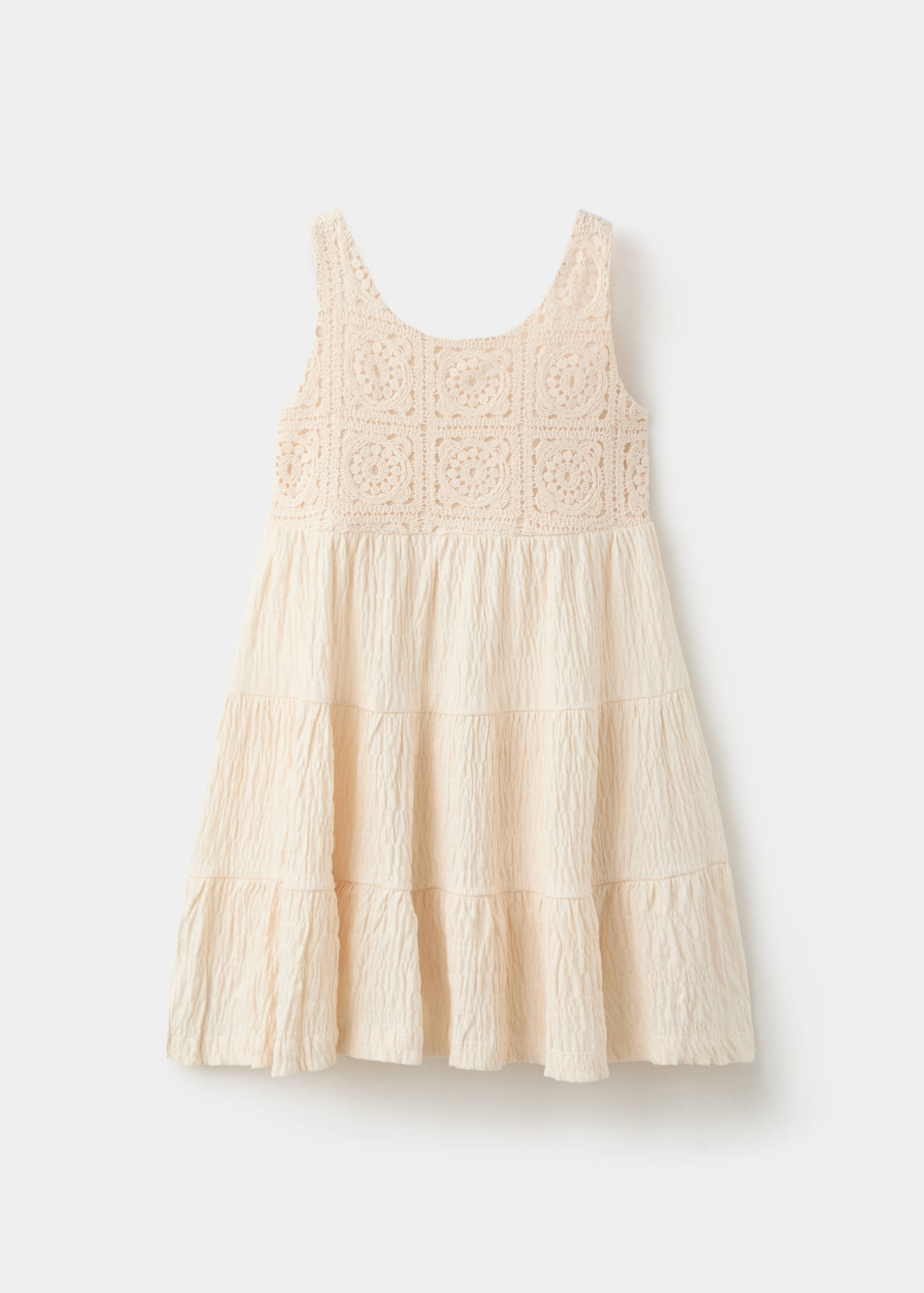 Embroidered textured dress - Article without model
