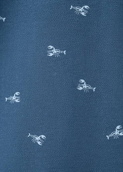 Printed cotton polo shirt — Blue 4