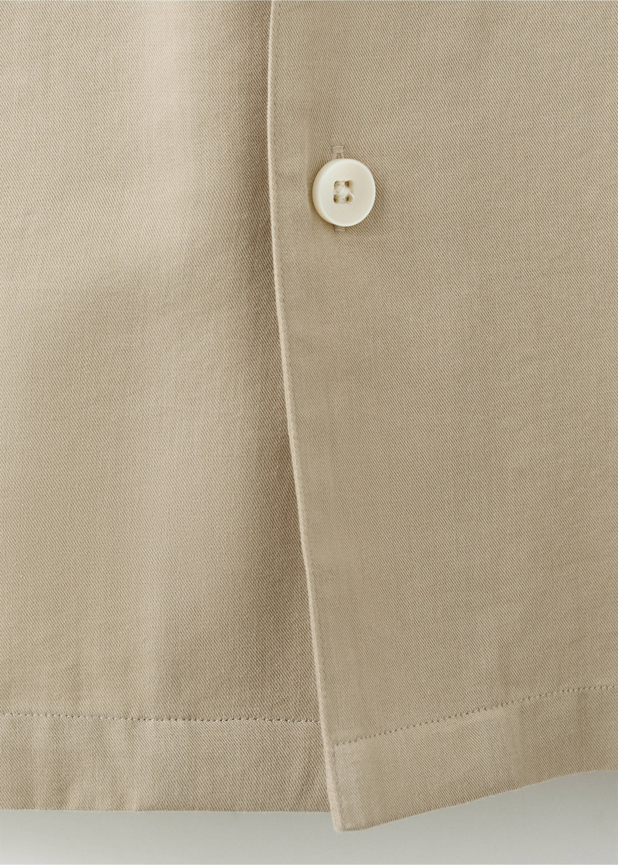 Sobrecamisa cotó coll bowling - Detall de l'article 0, Beige. Ref: 27046711-00.