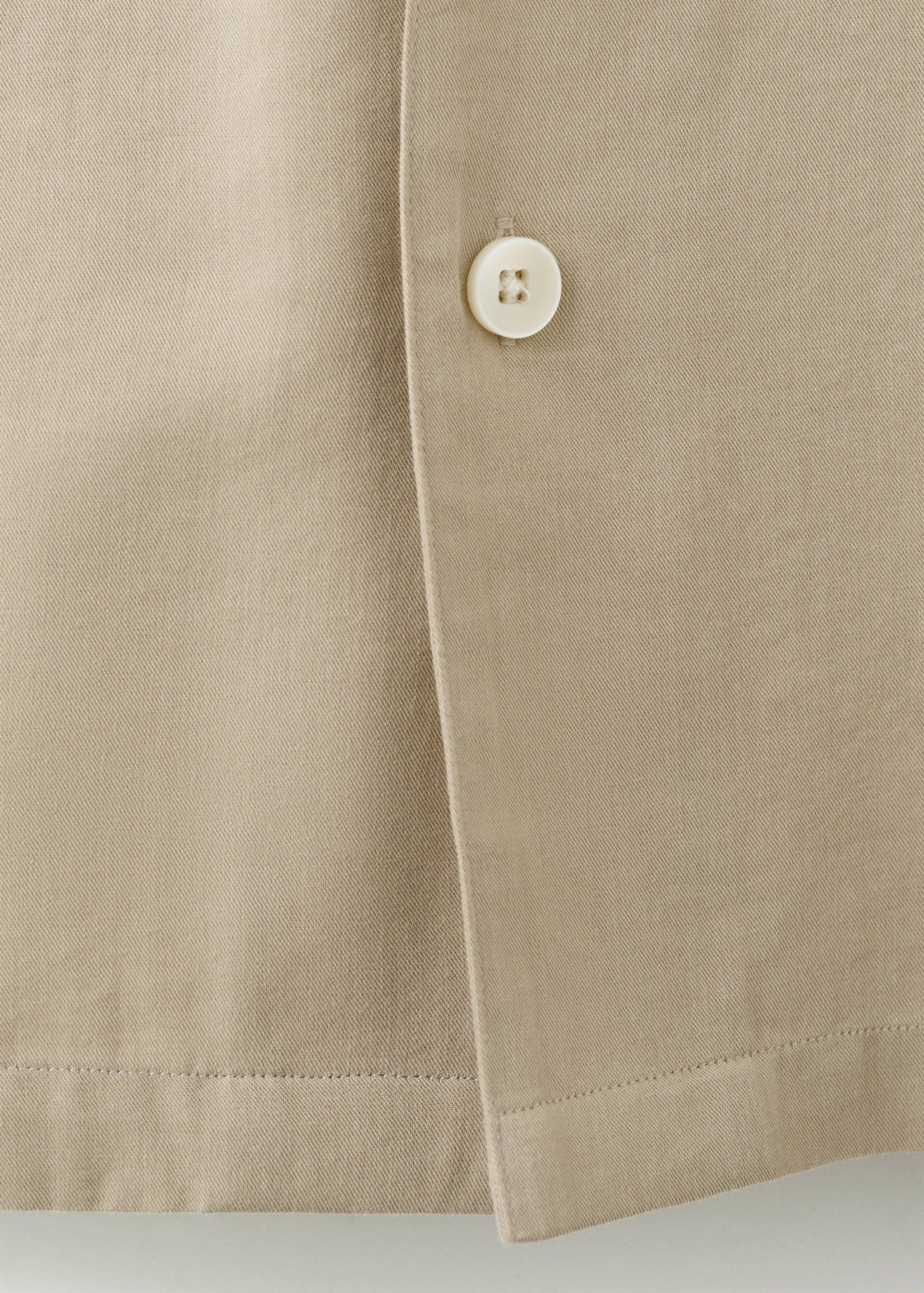 Bowling collar cotton shacket - Details of the article 0