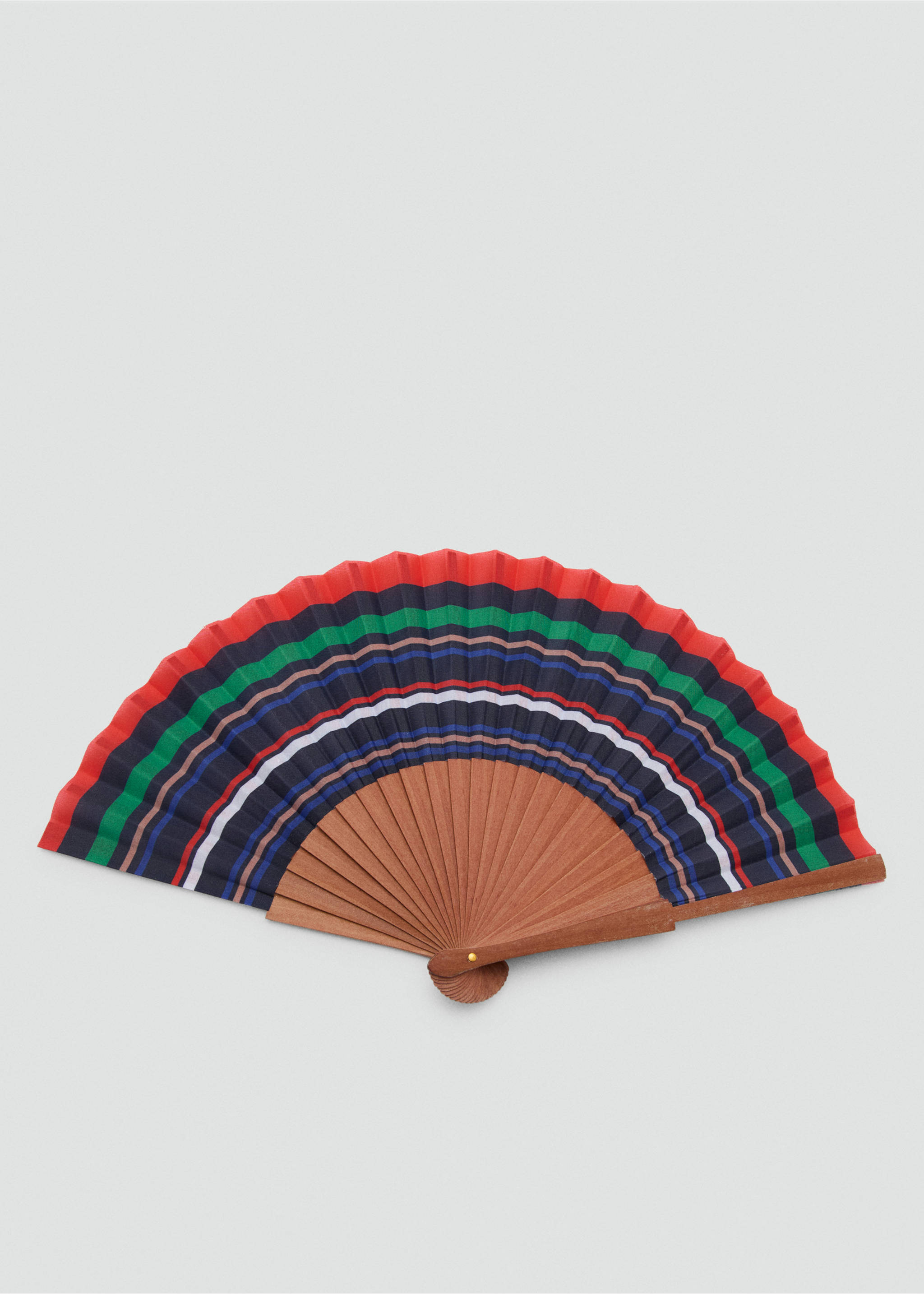 Bicolour striped fan - Article without model, Red. Ref: 27046713-00.