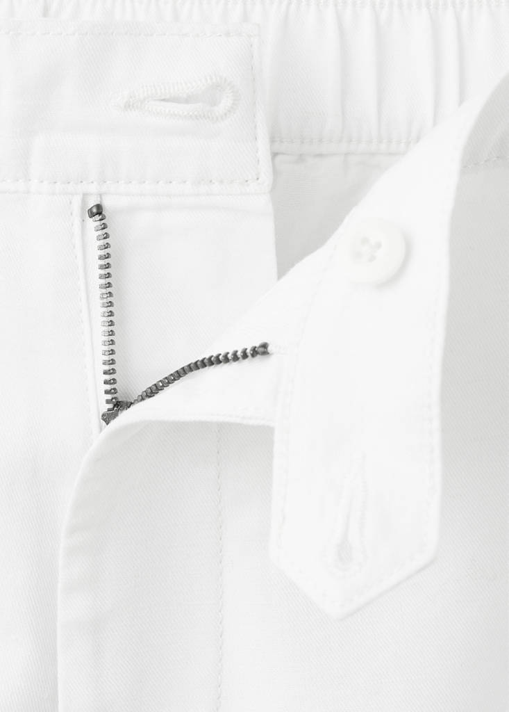 Straight-leg linen-cotton blend trousers — Off White
