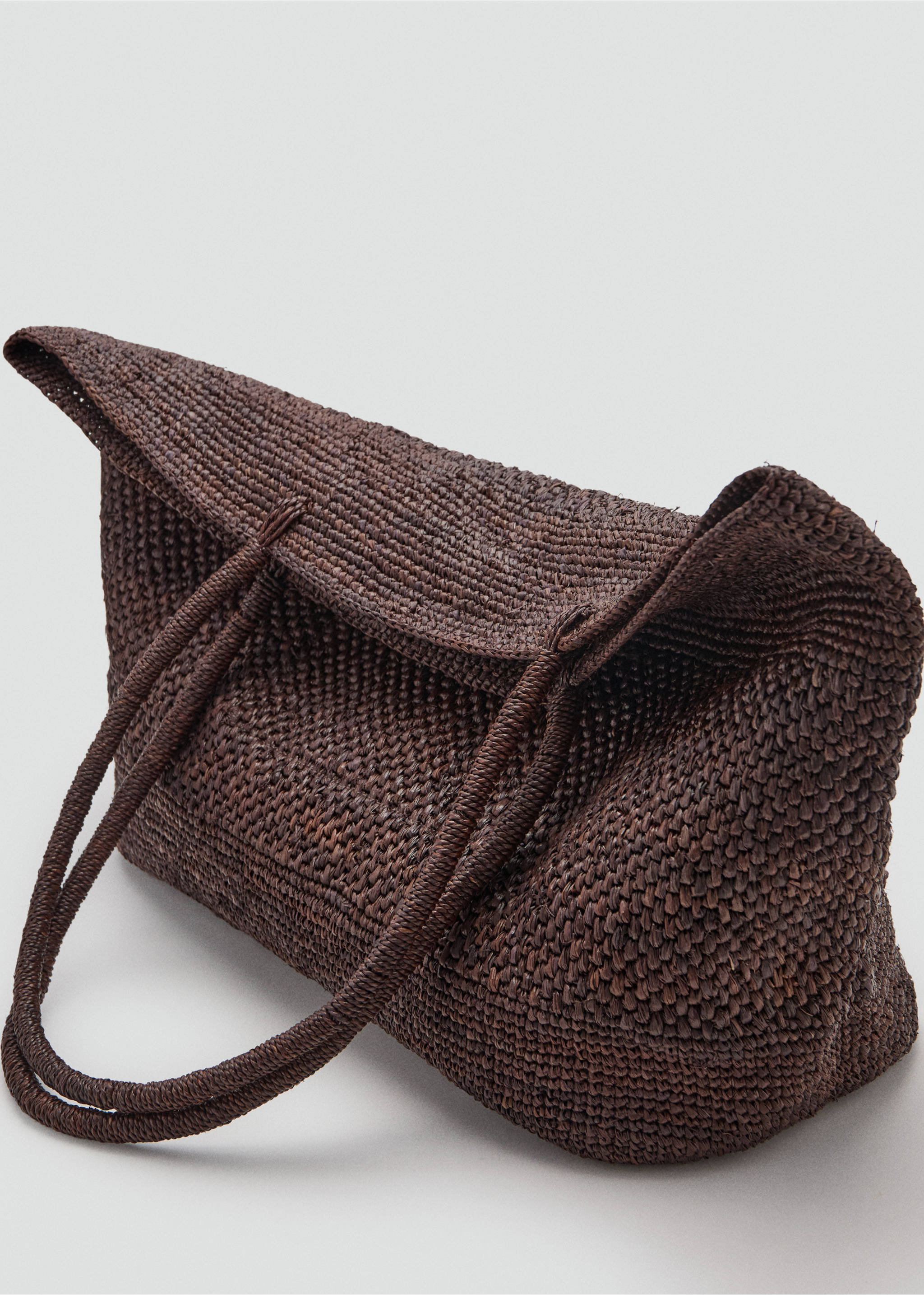 Sac cabas fibre naturelle - Détail de l'article 2, Chocolat. Ref: 27046725-00.