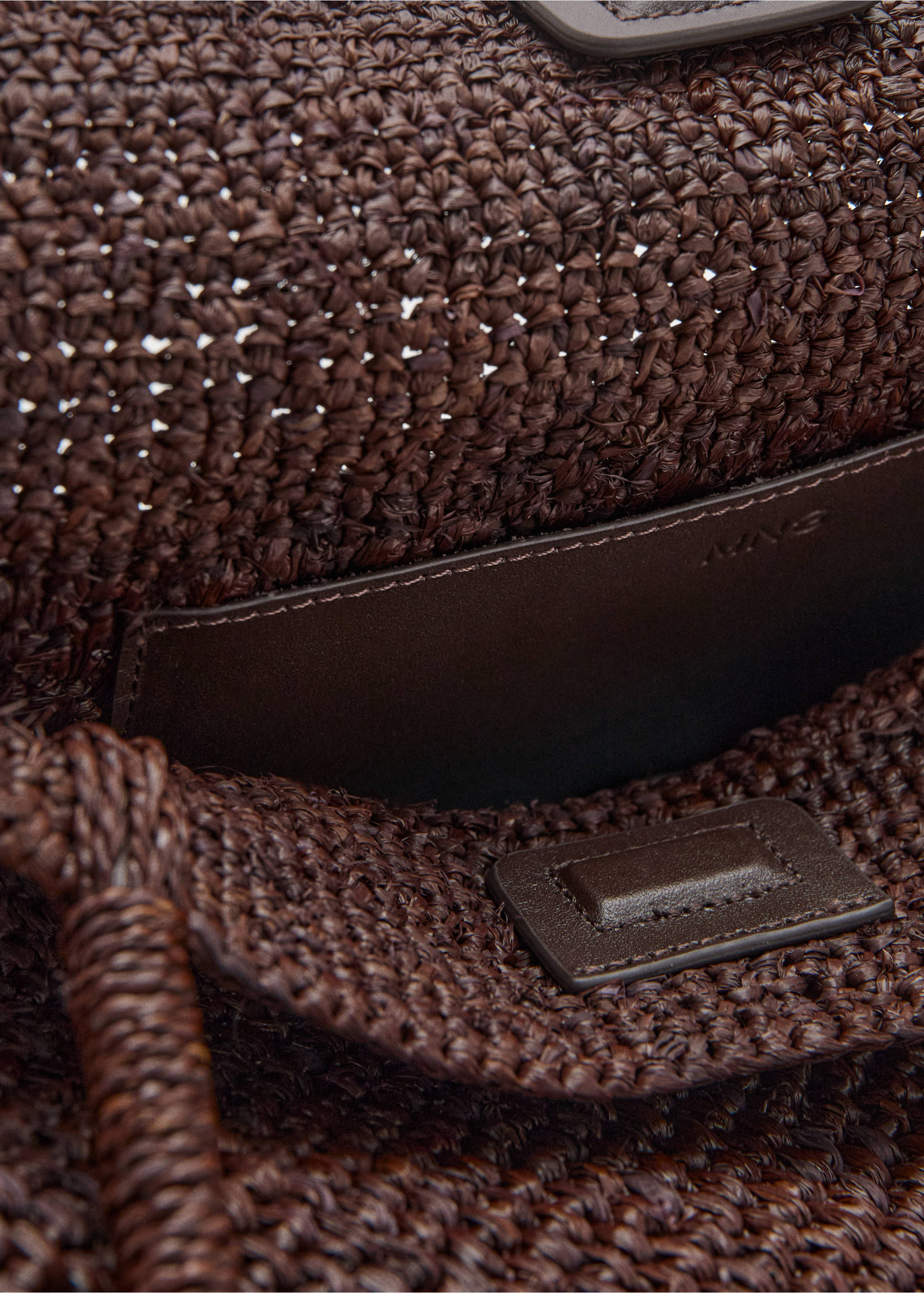 Sac cabas fibre naturelle - Détail de l'article 3, Chocolat. Ref: 27046725-00.