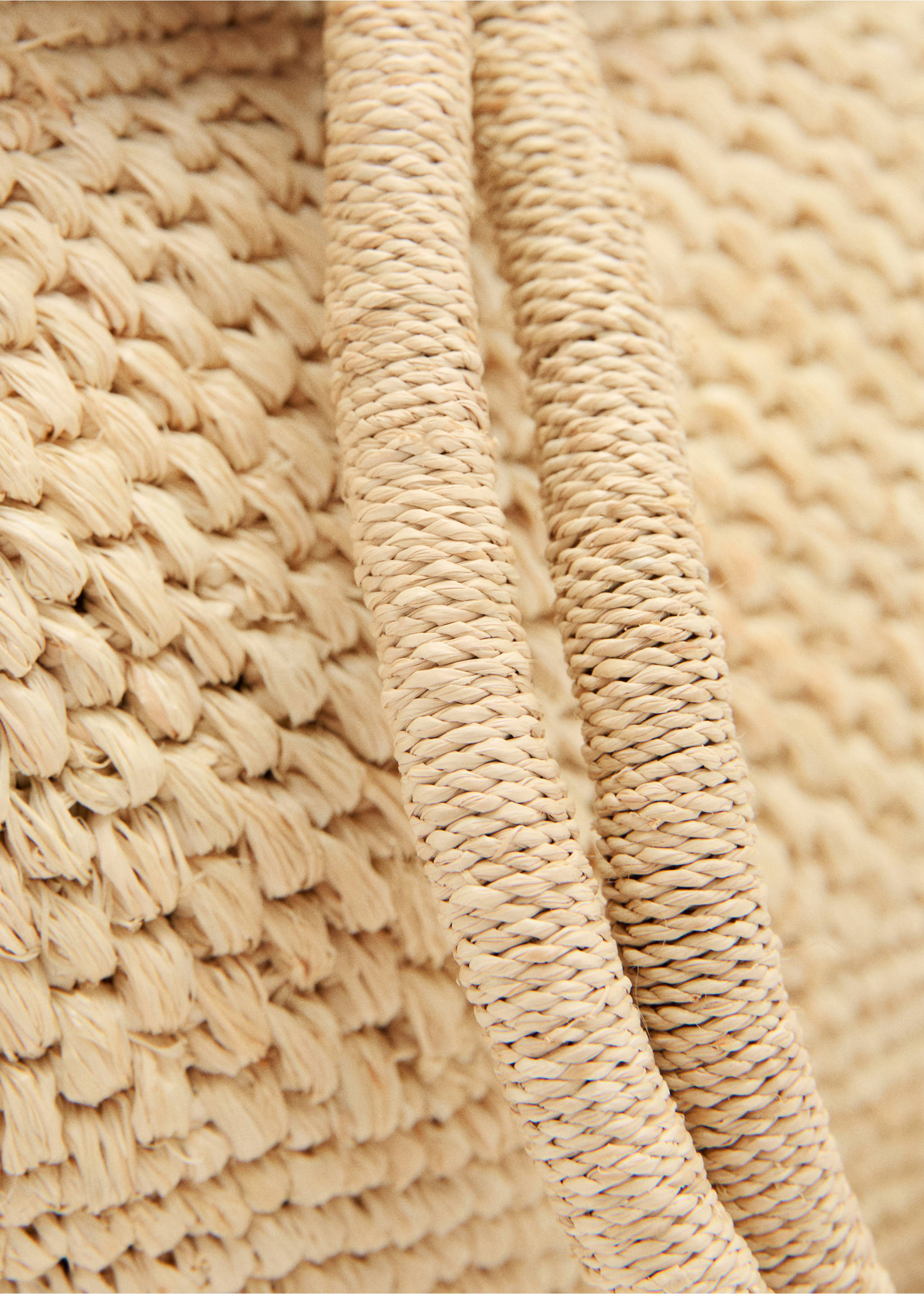 Сумка-тоут из натурального волокна - Деталь изделия 1, Бежевый. Ref: 27046726-00.