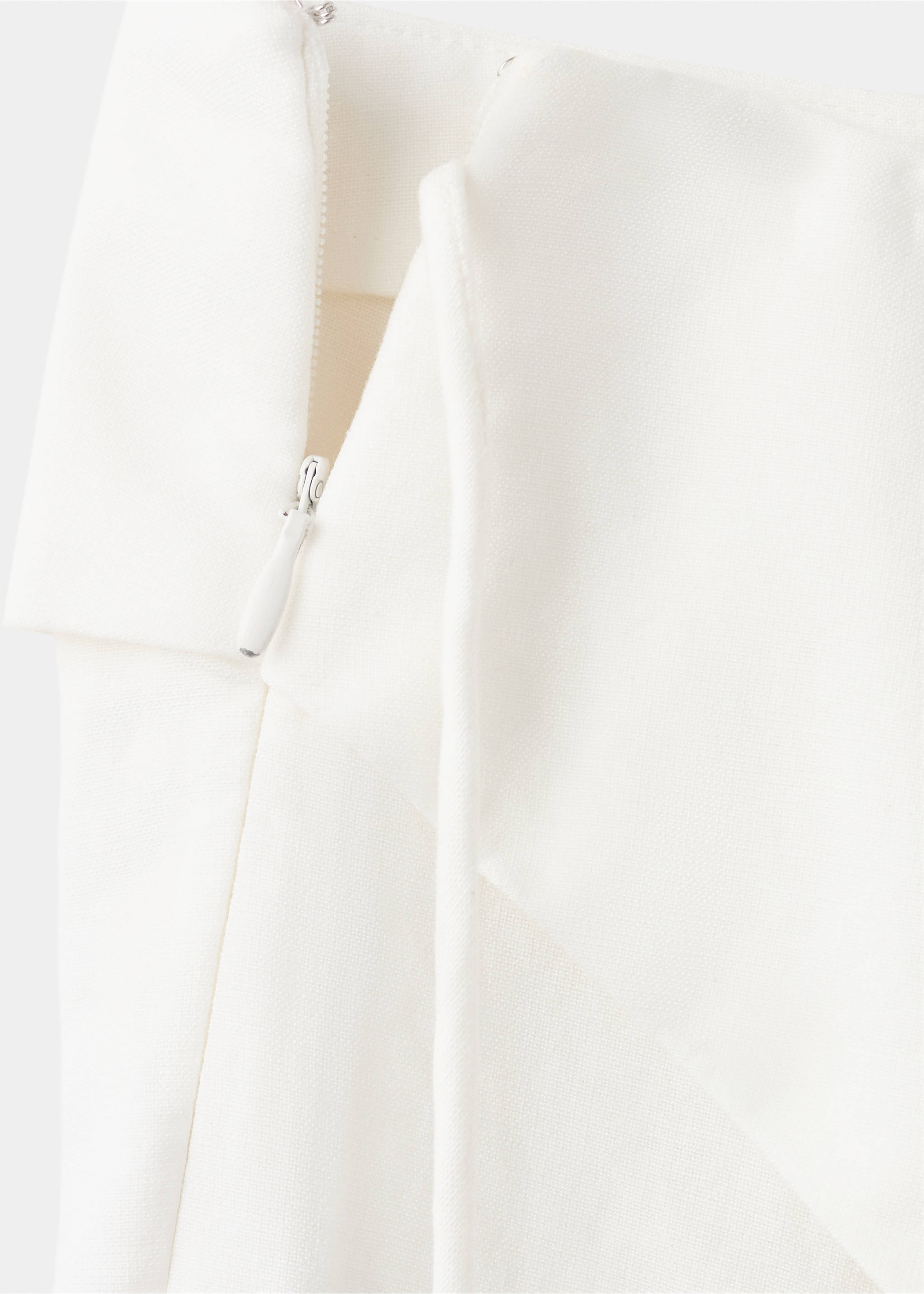 Linen trousers with handkerchief detail - Details of the article 0, Off White. Ref: 27046729-00.