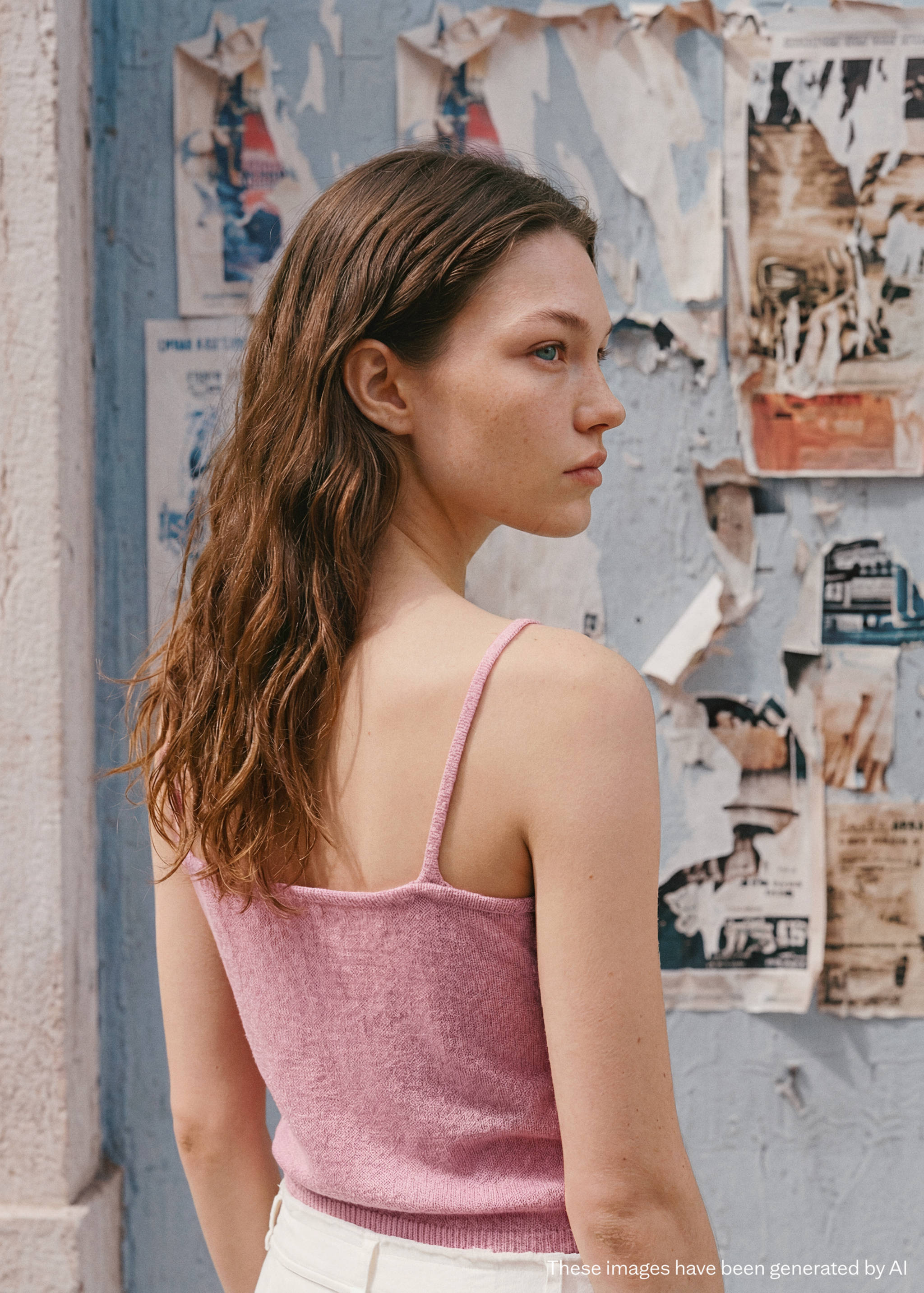 Thin knit top with straps - Reverse of the article