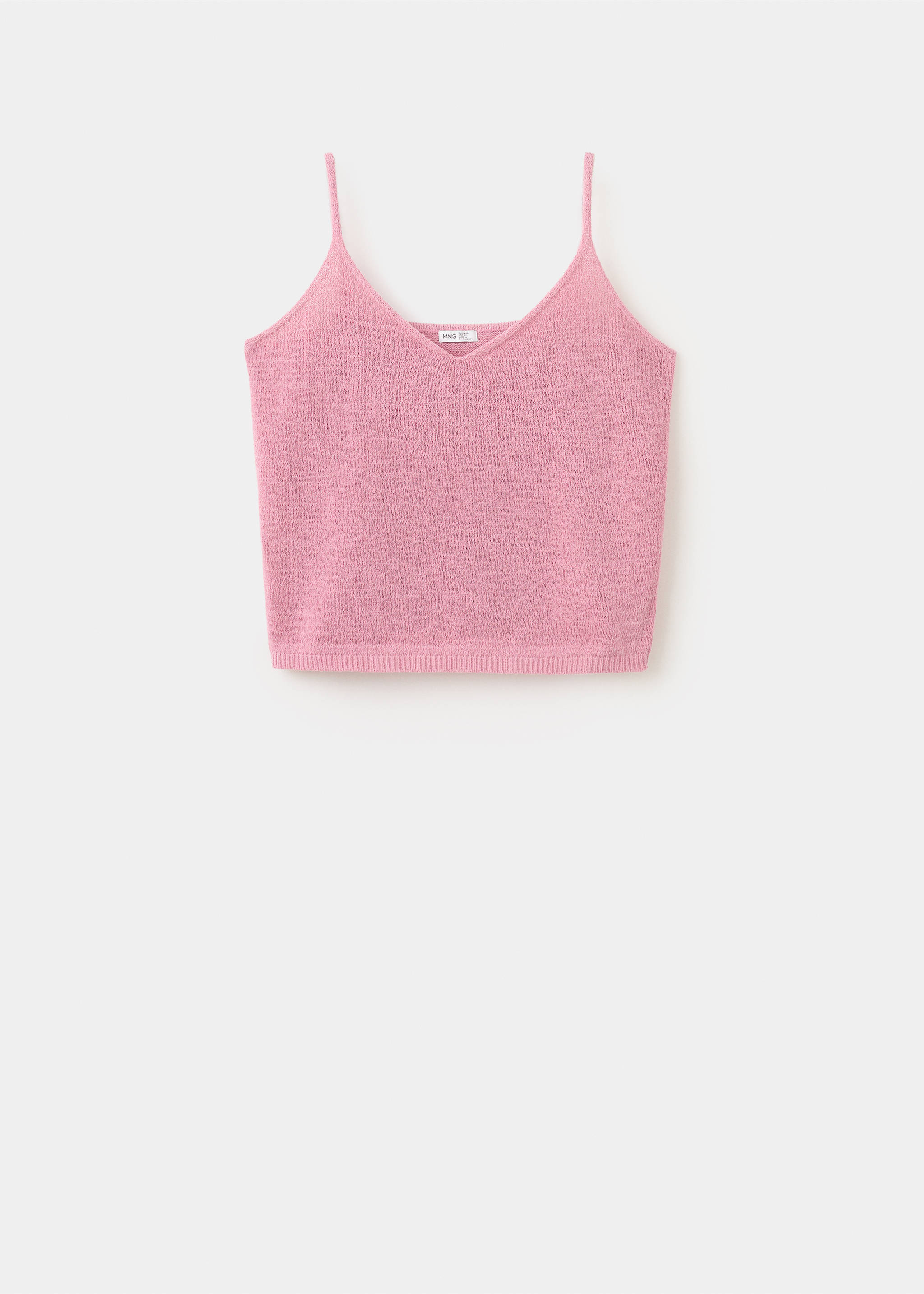 Thin knit top with straps - Article without model, Pink. Ref: 27046730-00.