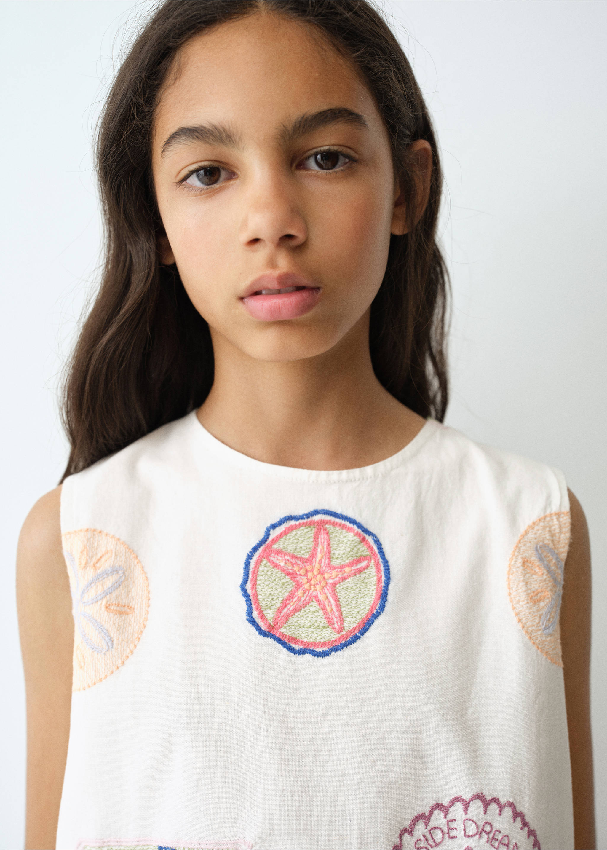 Blouse détails brodés - Détail de l'article 1, Blanc. Ref: 27046732-00.