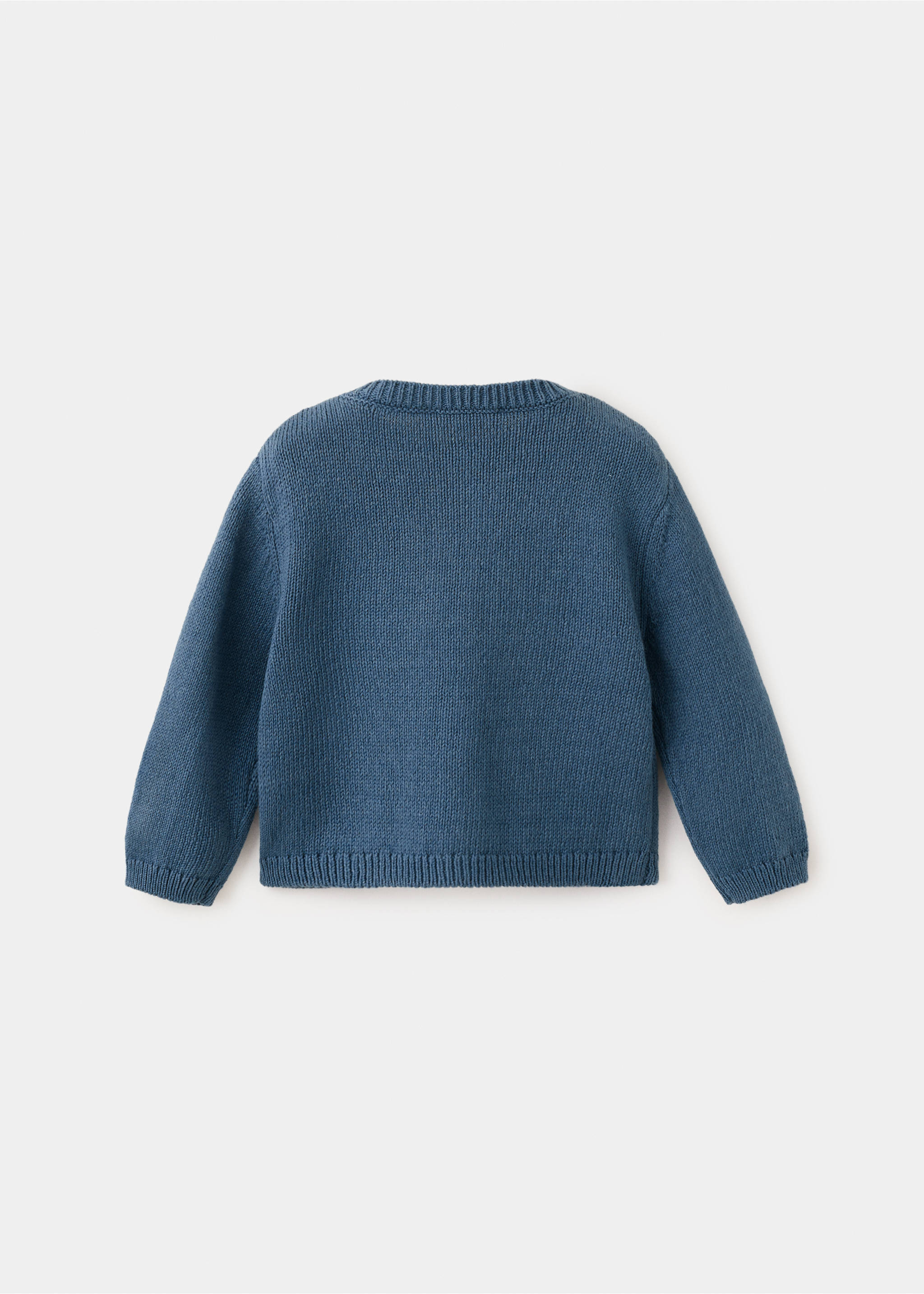 Knitted button cardigan - Reverse of the article, Blue. Ref: 27046734-00.