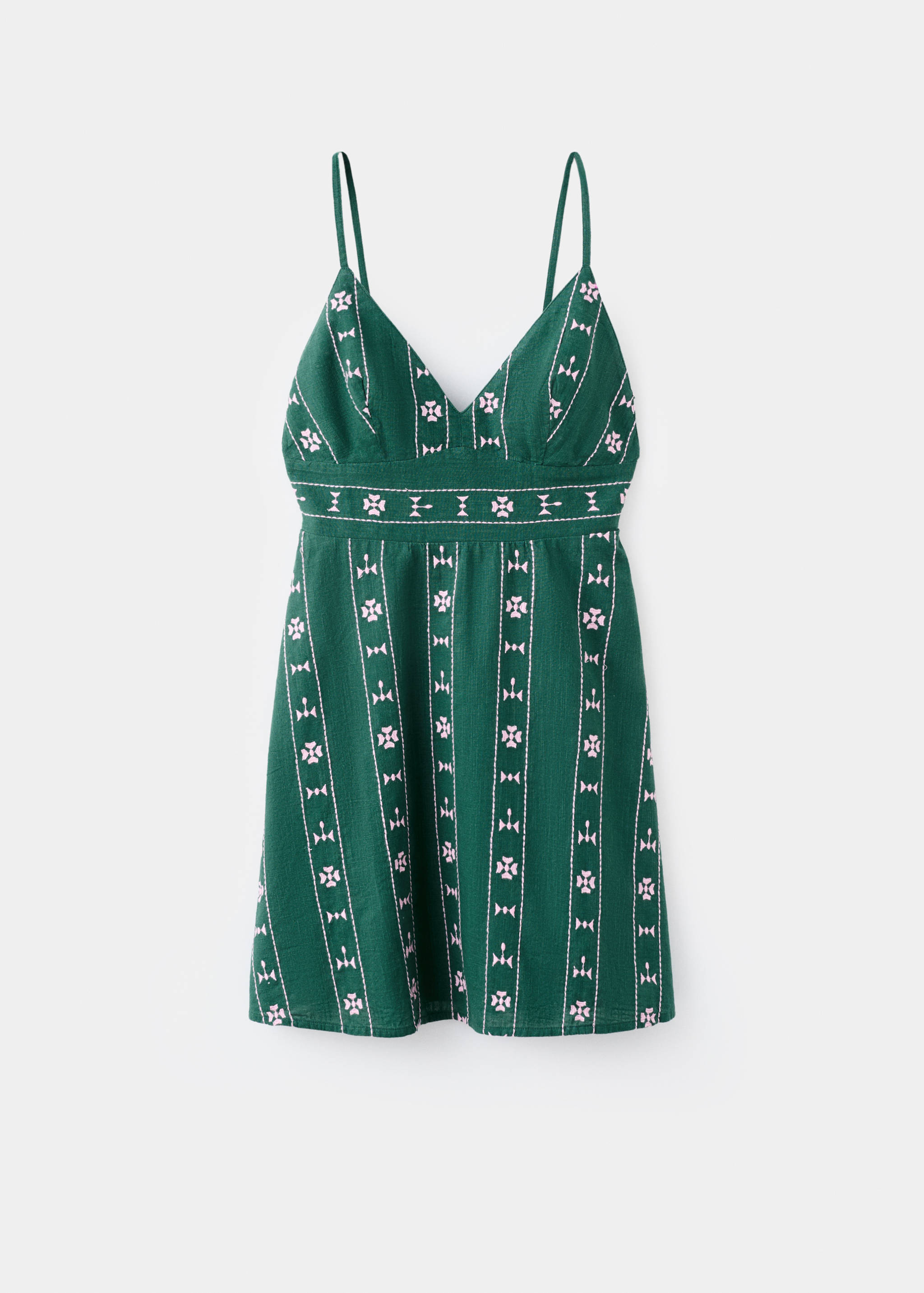 Embroidered open back dress - Article without model