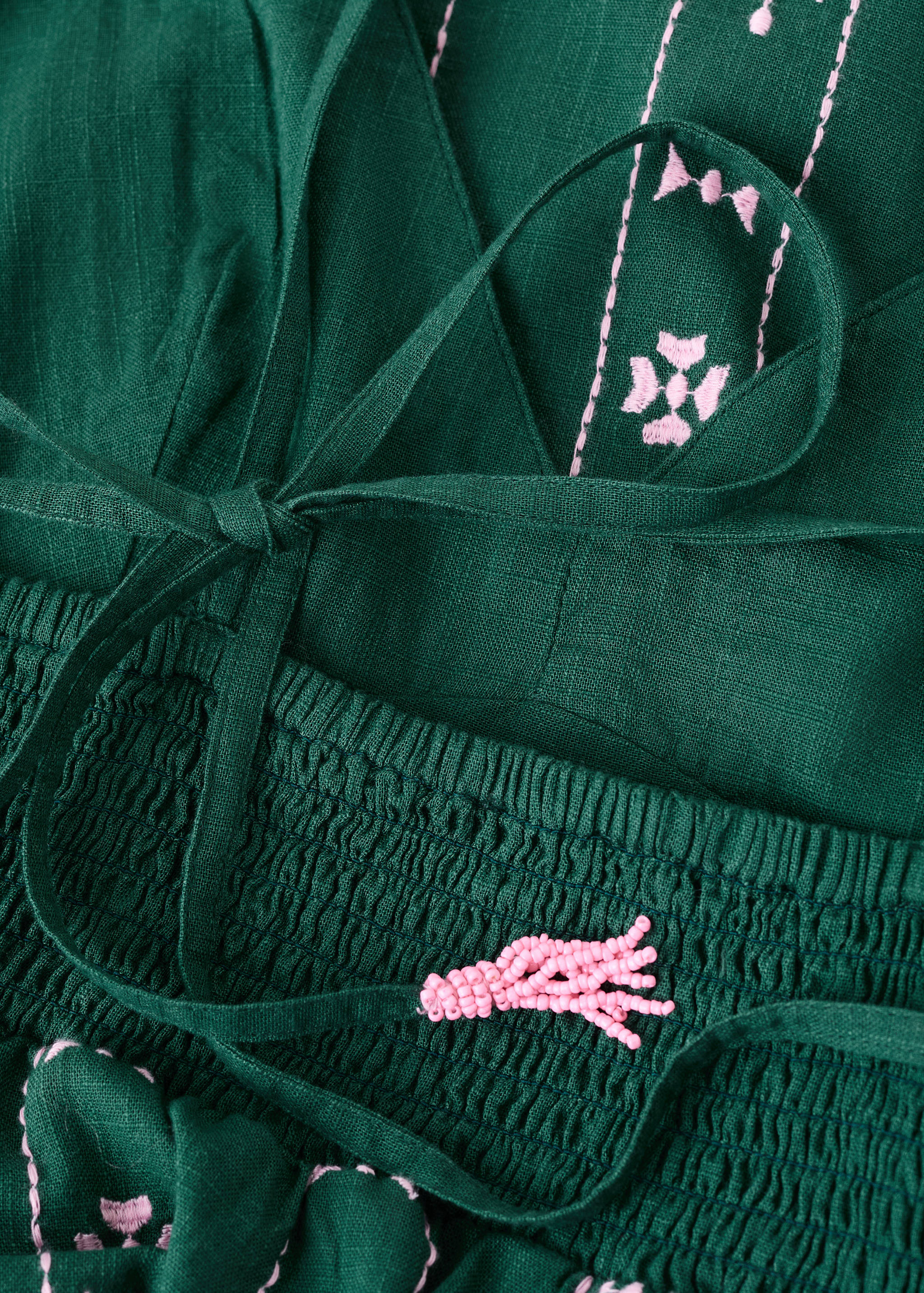 Embroidered open back dress - Details of the article 0