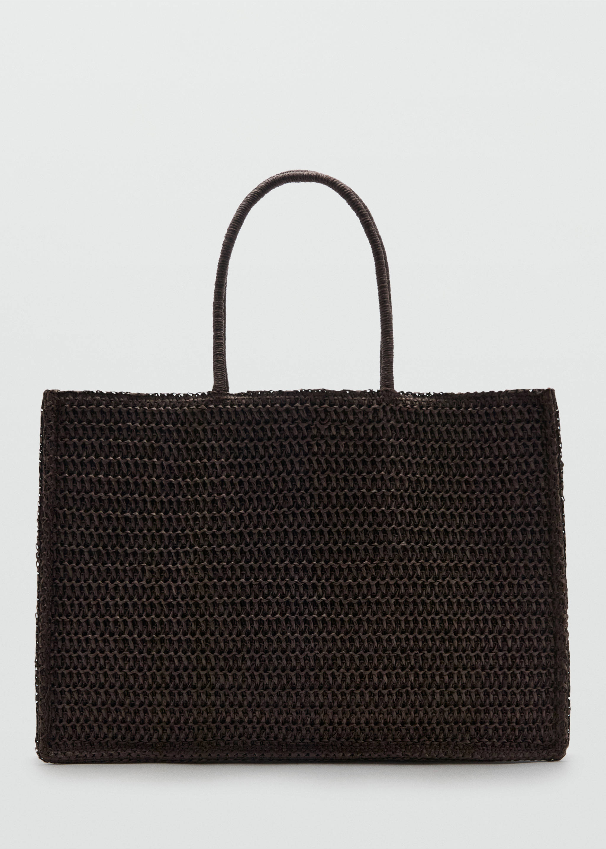 Natural fibre tote bag - Article without model, Chocolate. Ref: 27046737-00.