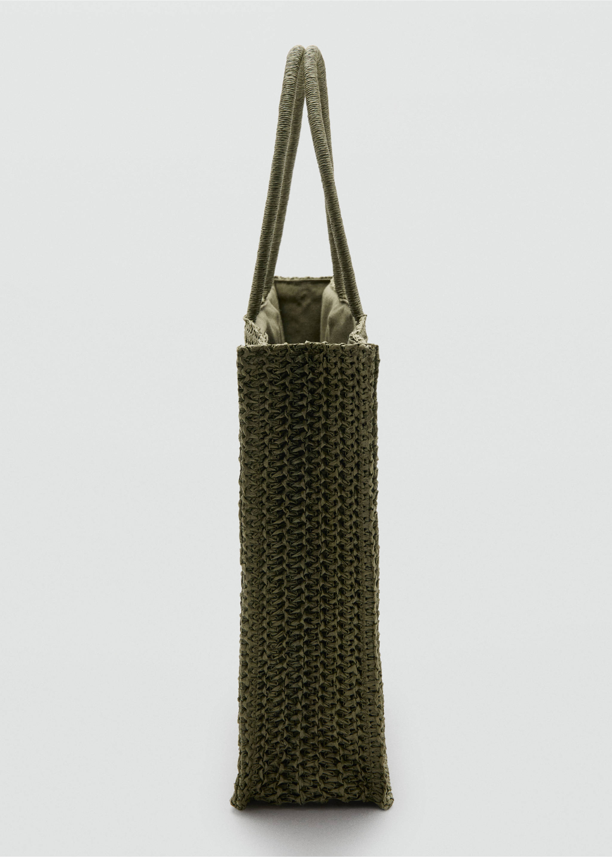 Bolso tote fibra natural - Detalle del artículo 1, Khaki. Ref: 27046737-00.