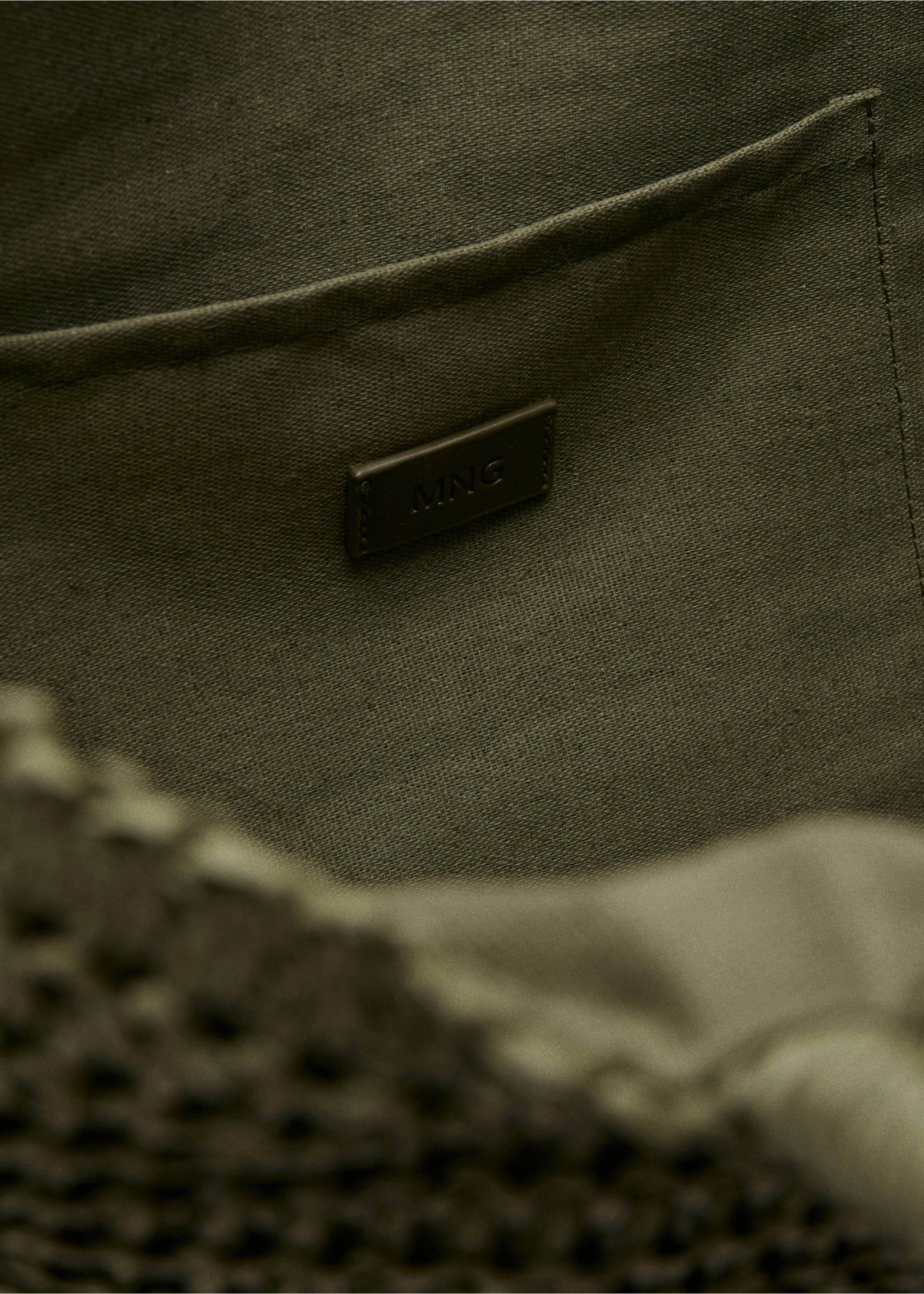 Bolso tote fibra natural - Detalle del artículo 2, Khaki. Ref: 27046737-00.