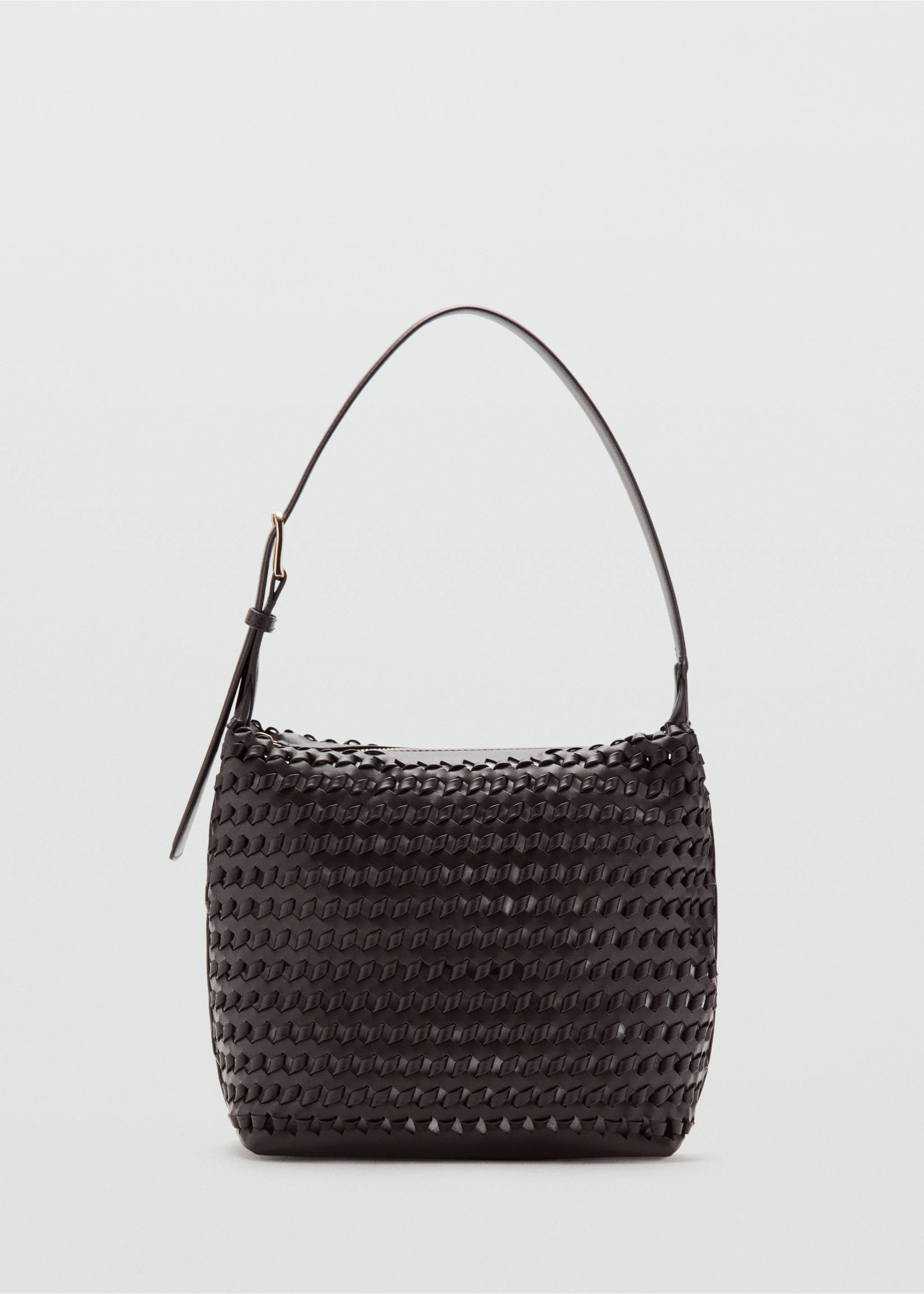 Braided shoulder bag - Article without model, Chocolate. Ref: 27046740-00.