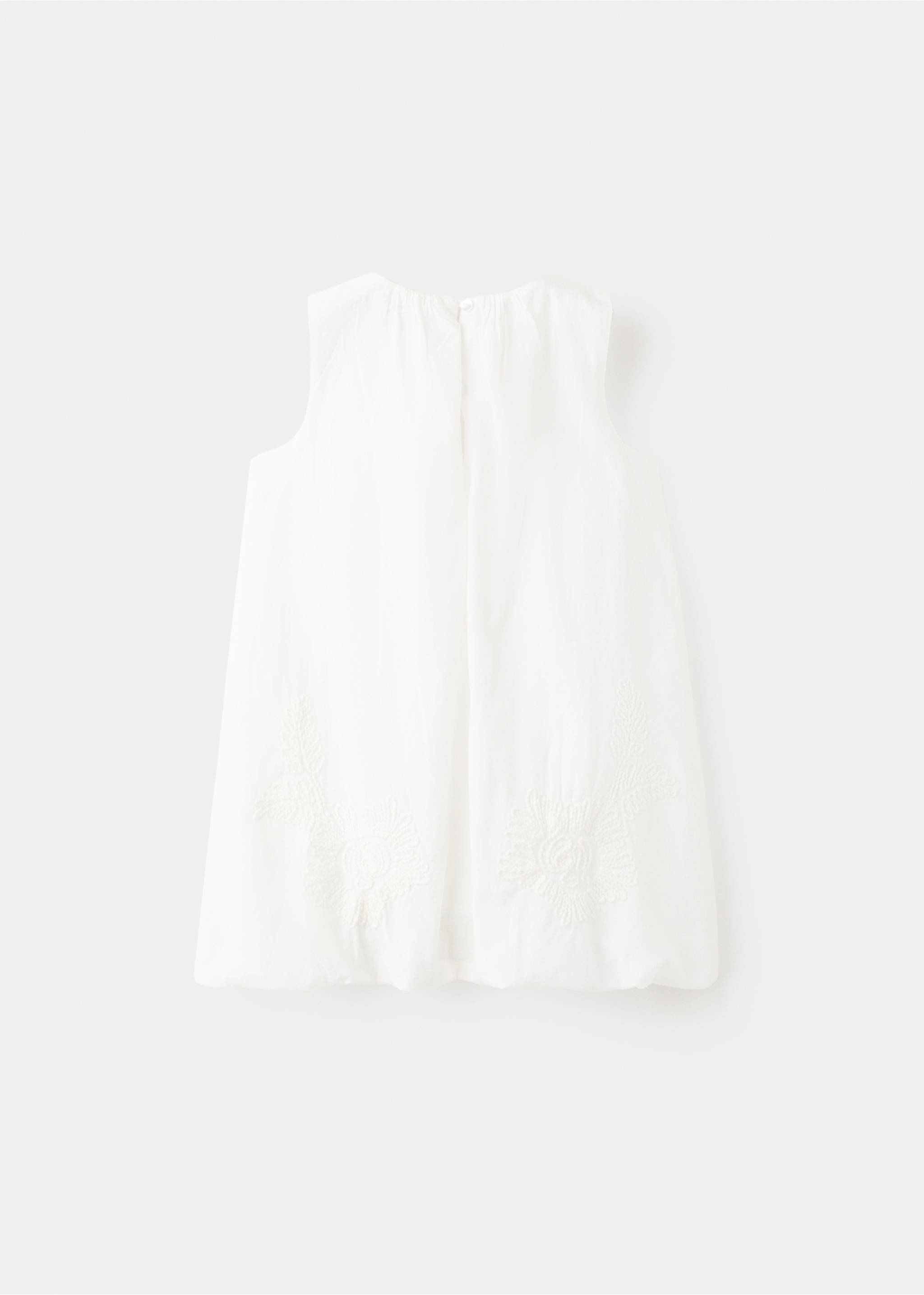 Vestit globus brodat flors - Revers de l'article, Blanc. Ref: 27046743-00.