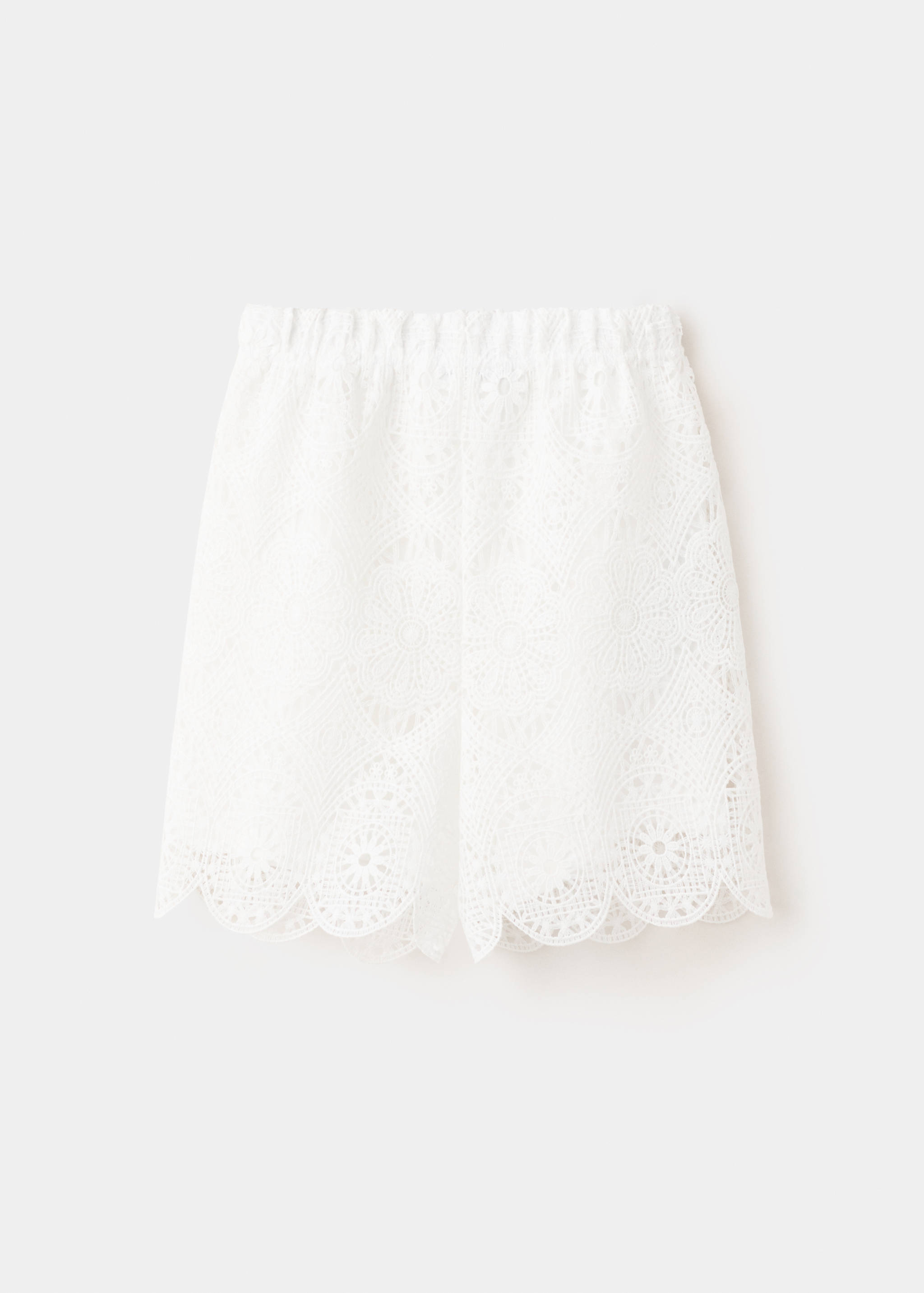 Embroidered openwork shorts - Reverse of the article