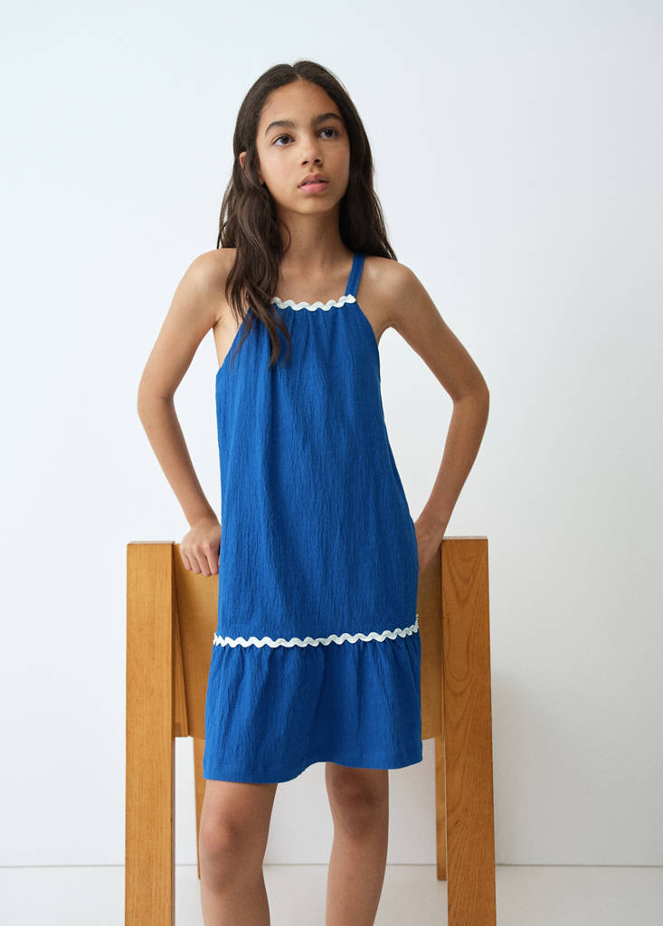 Short strap dress — Vibrant blue