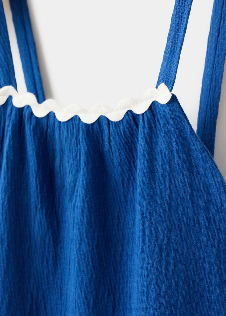 Short strap dress — Vibrant blue
