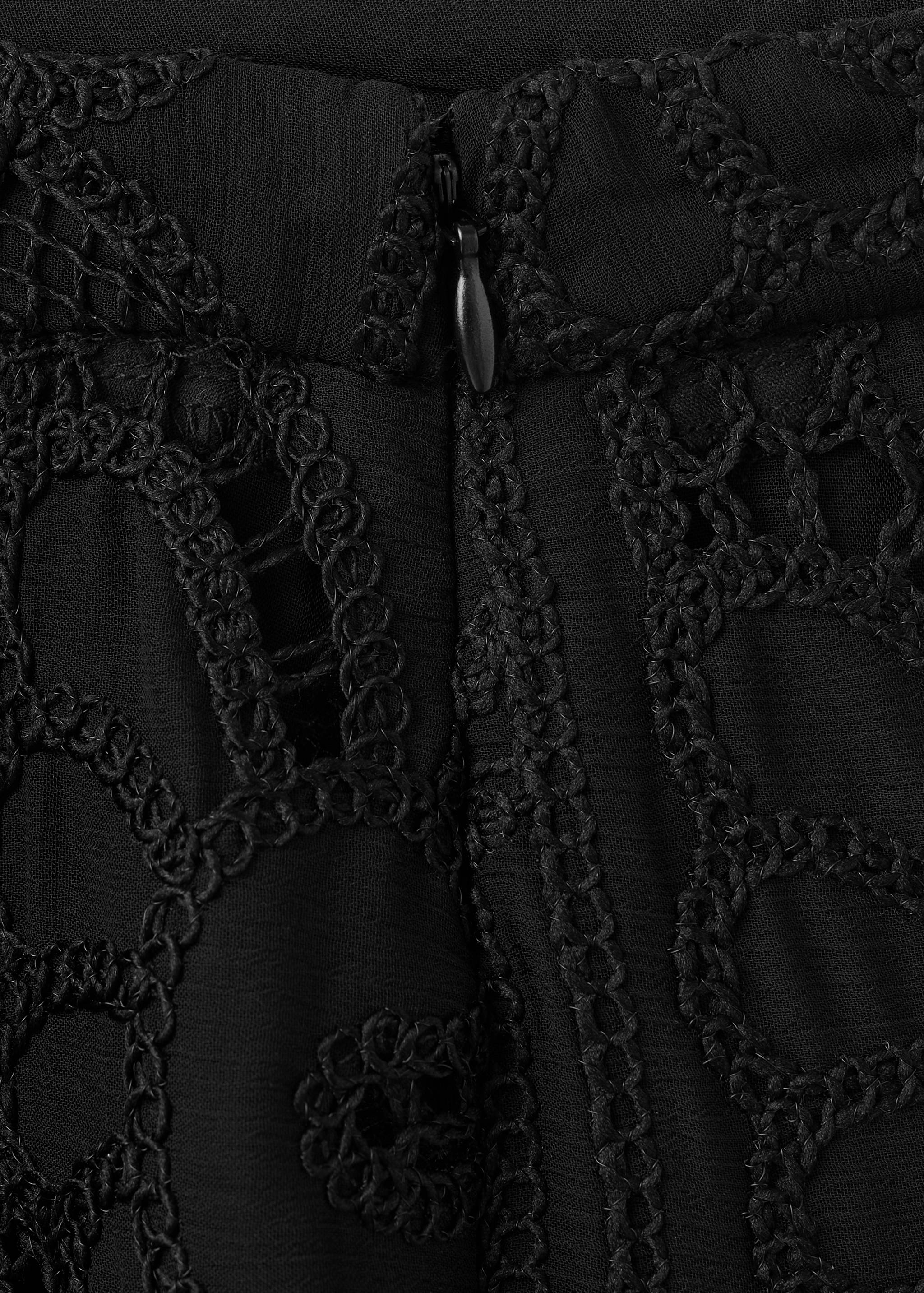 Pantalon droit brodé ajouré - Détail de l'article 0