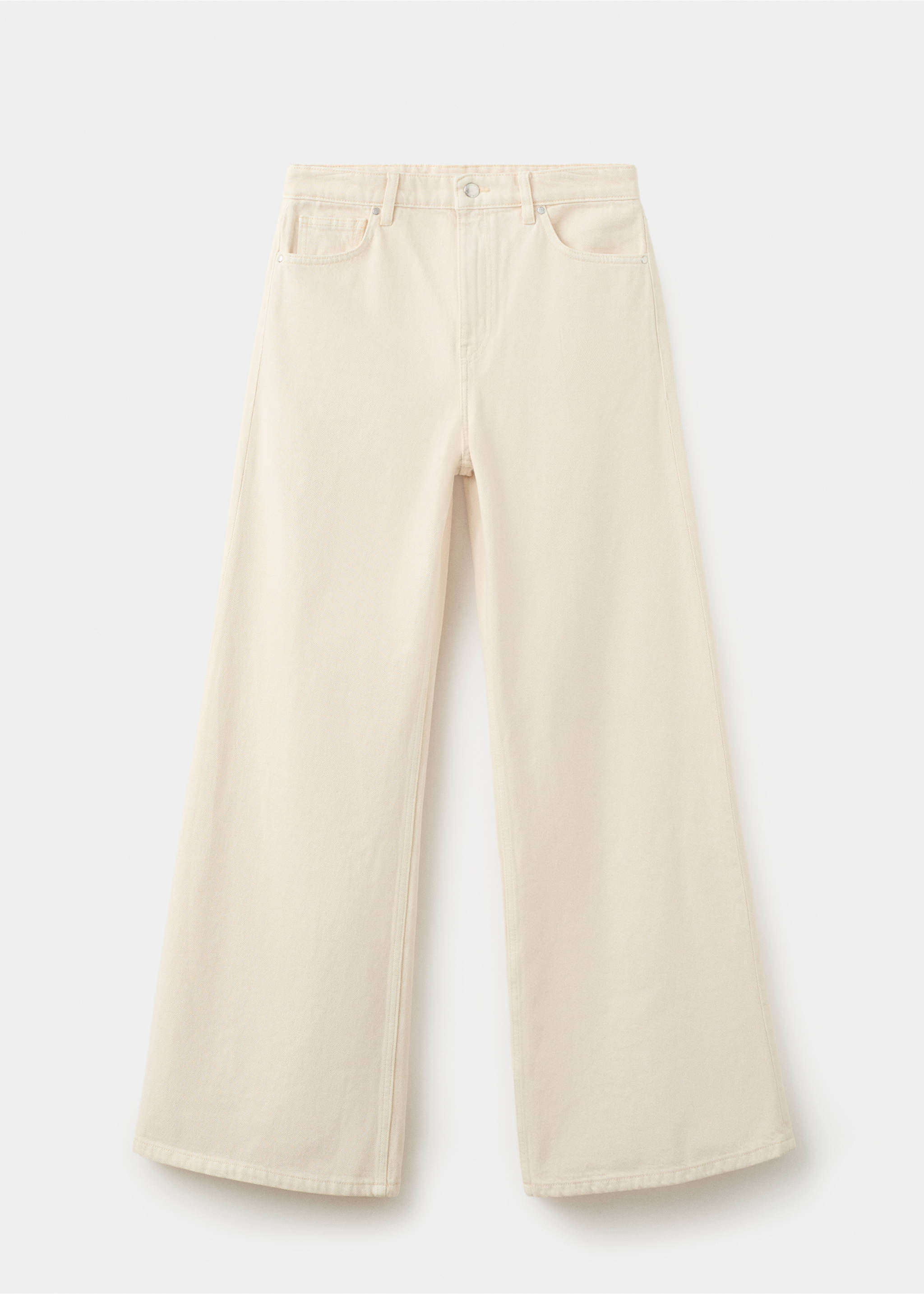 Wide leg mid-rise jeans - Article without model, Off White. Ref: 27047140-00.