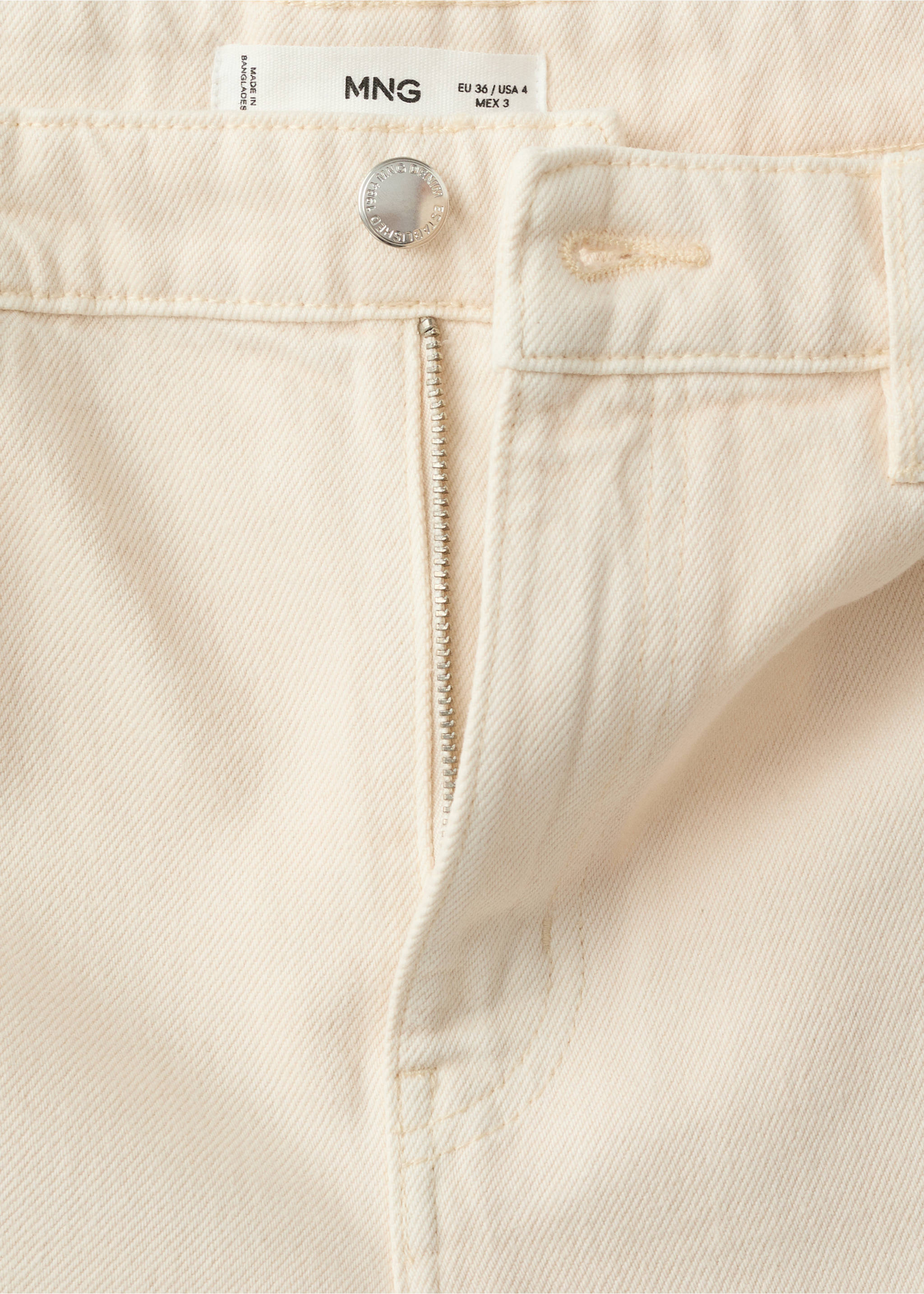 Wide leg mid-rise jeans - Details of the article 0, Off White. Ref: 27047140-00.