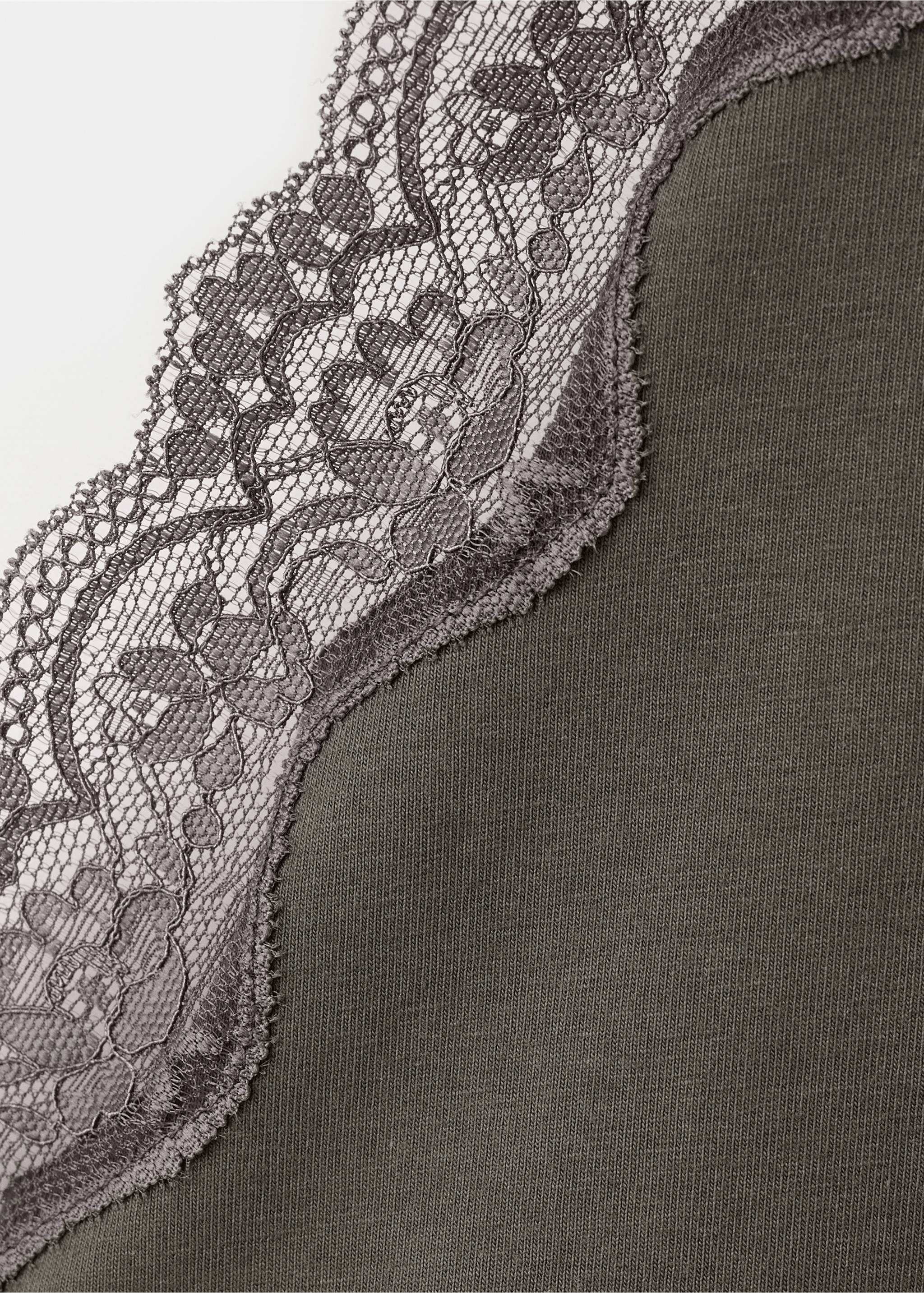 Lace halter neck top - Details of the article 8, Medium Brown. Ref: 27047141-00.