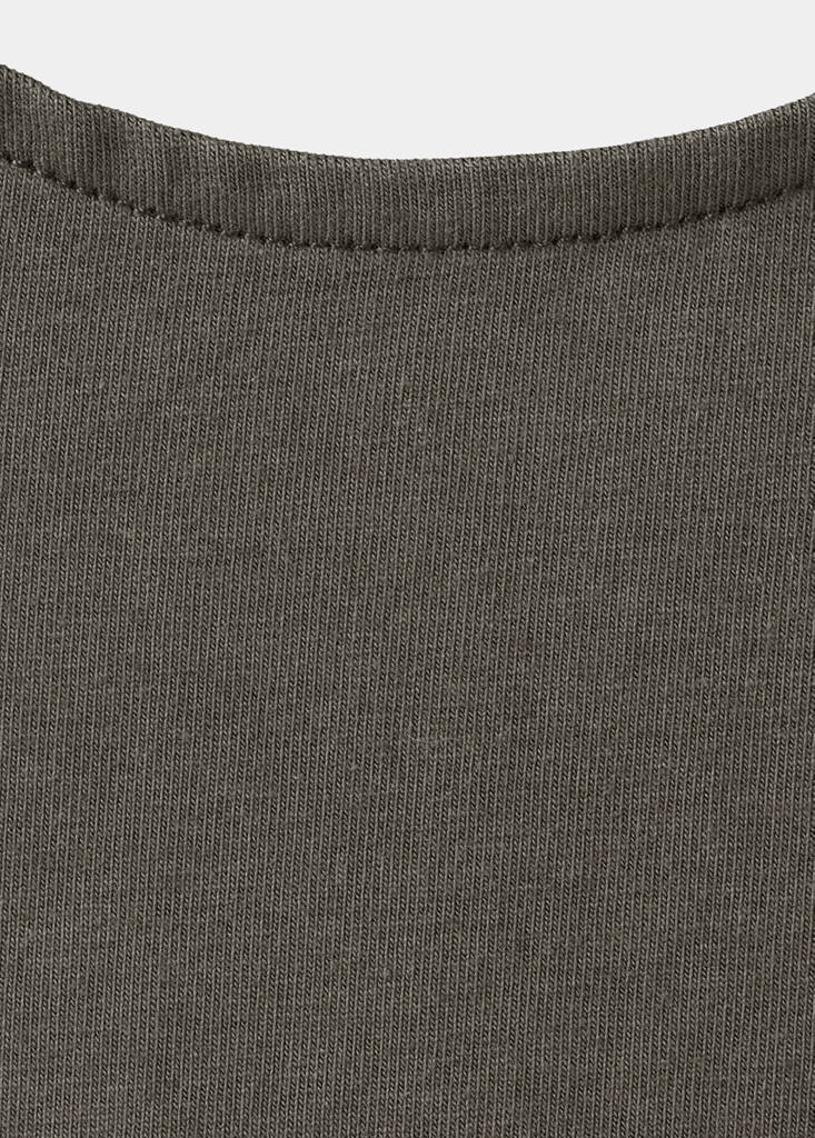 Lace trim top — Medium Brown