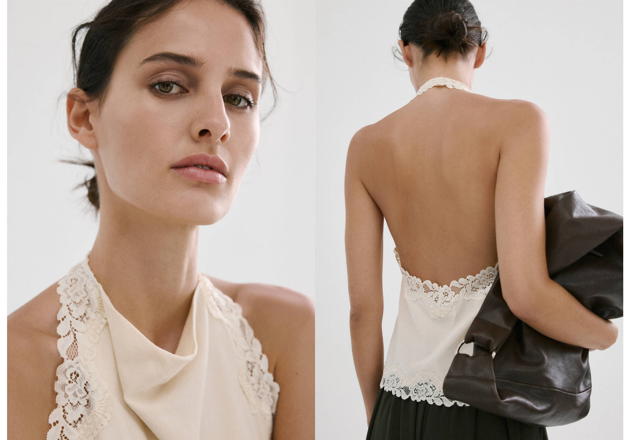 Top encaje cuello halter - Plano panorámico