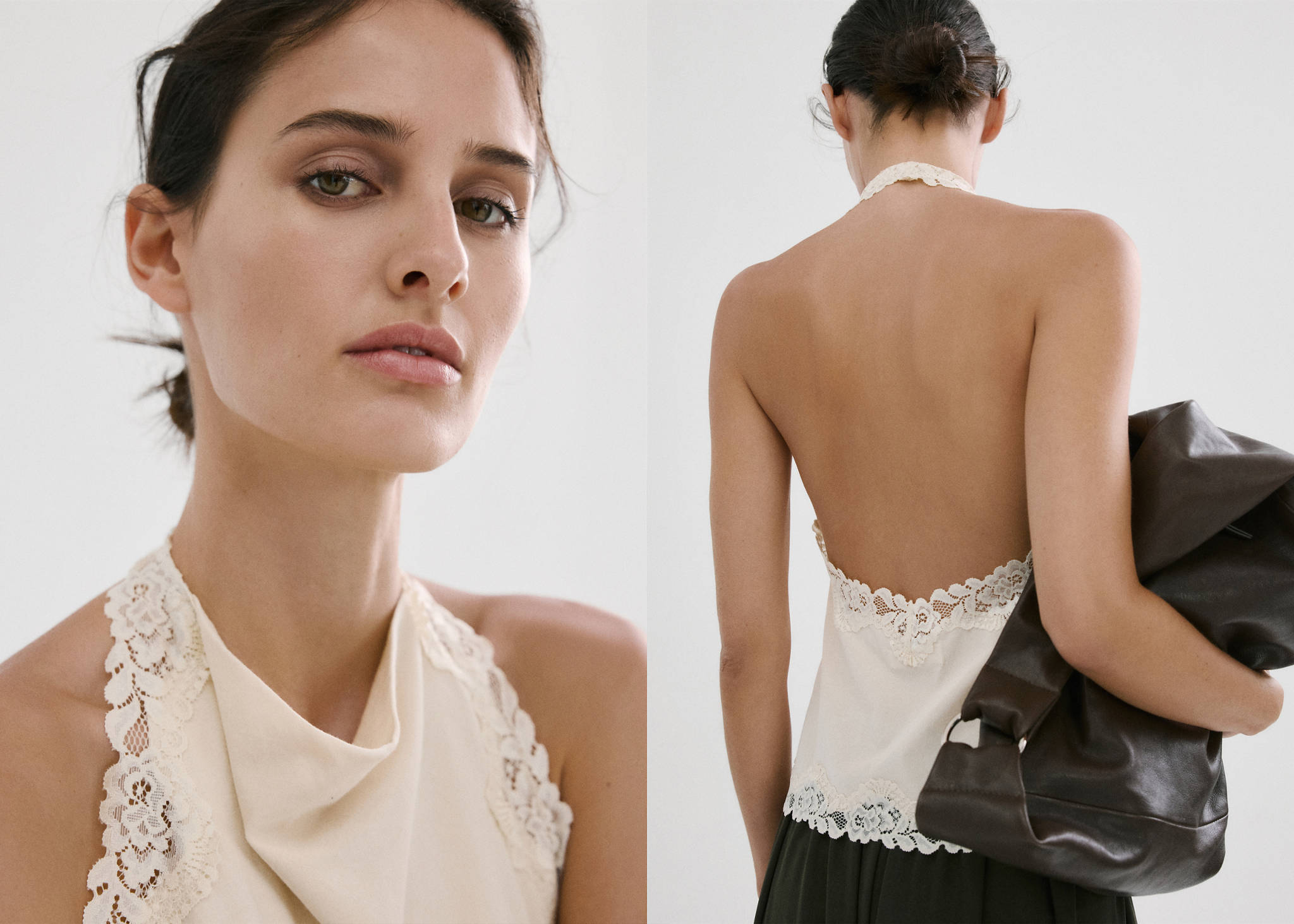 Lace halter neck top - Panoramic plane