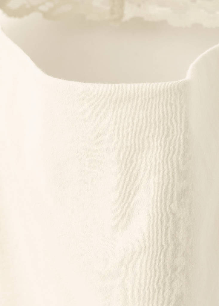 Lace halter neck top — Ecru