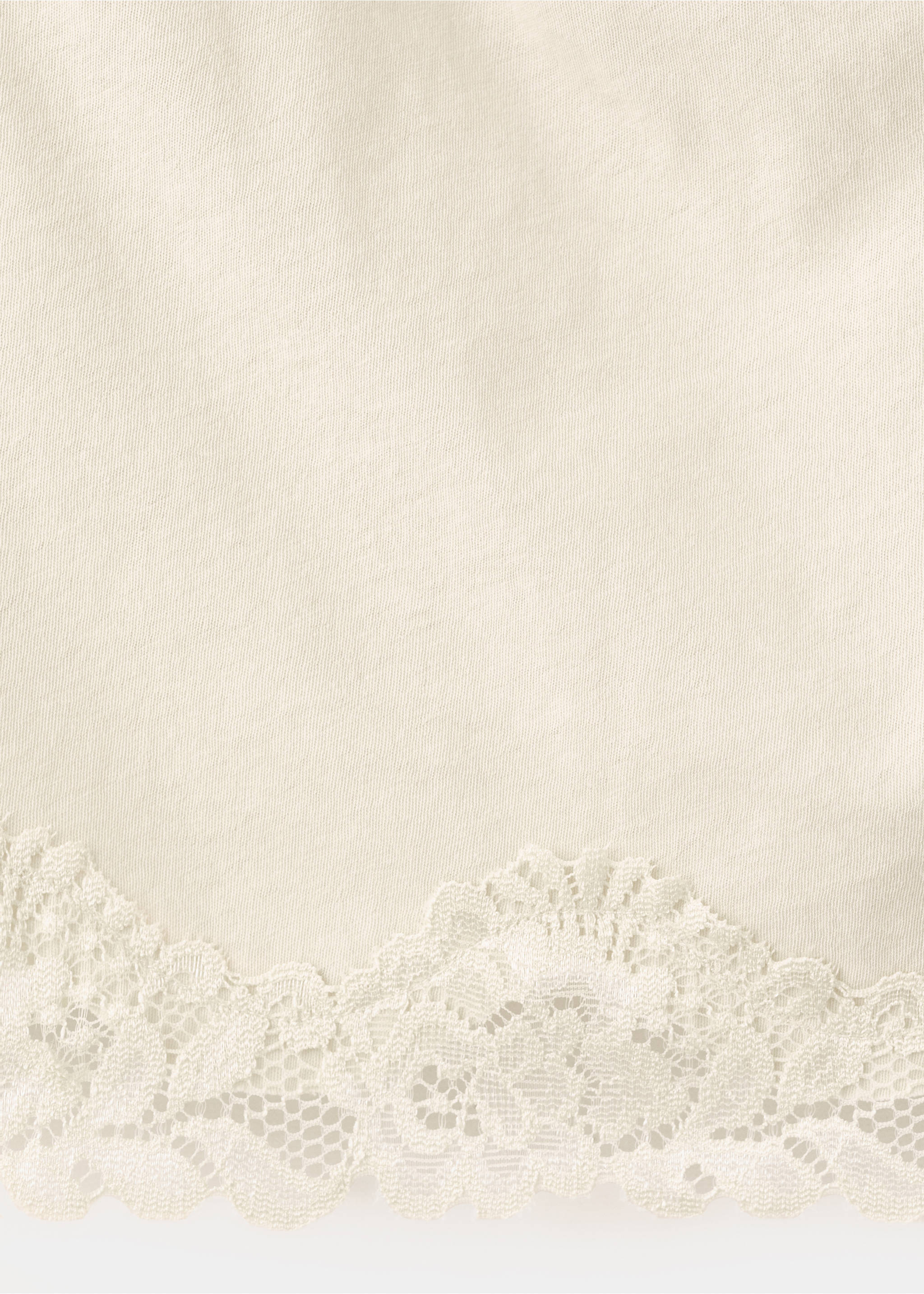 Lace halter neck top - Details of the article 0, Ecru. Ref: 27047142-00.