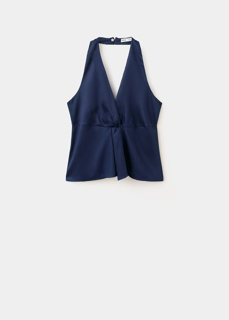 Halter top with open back — Dark Navy
