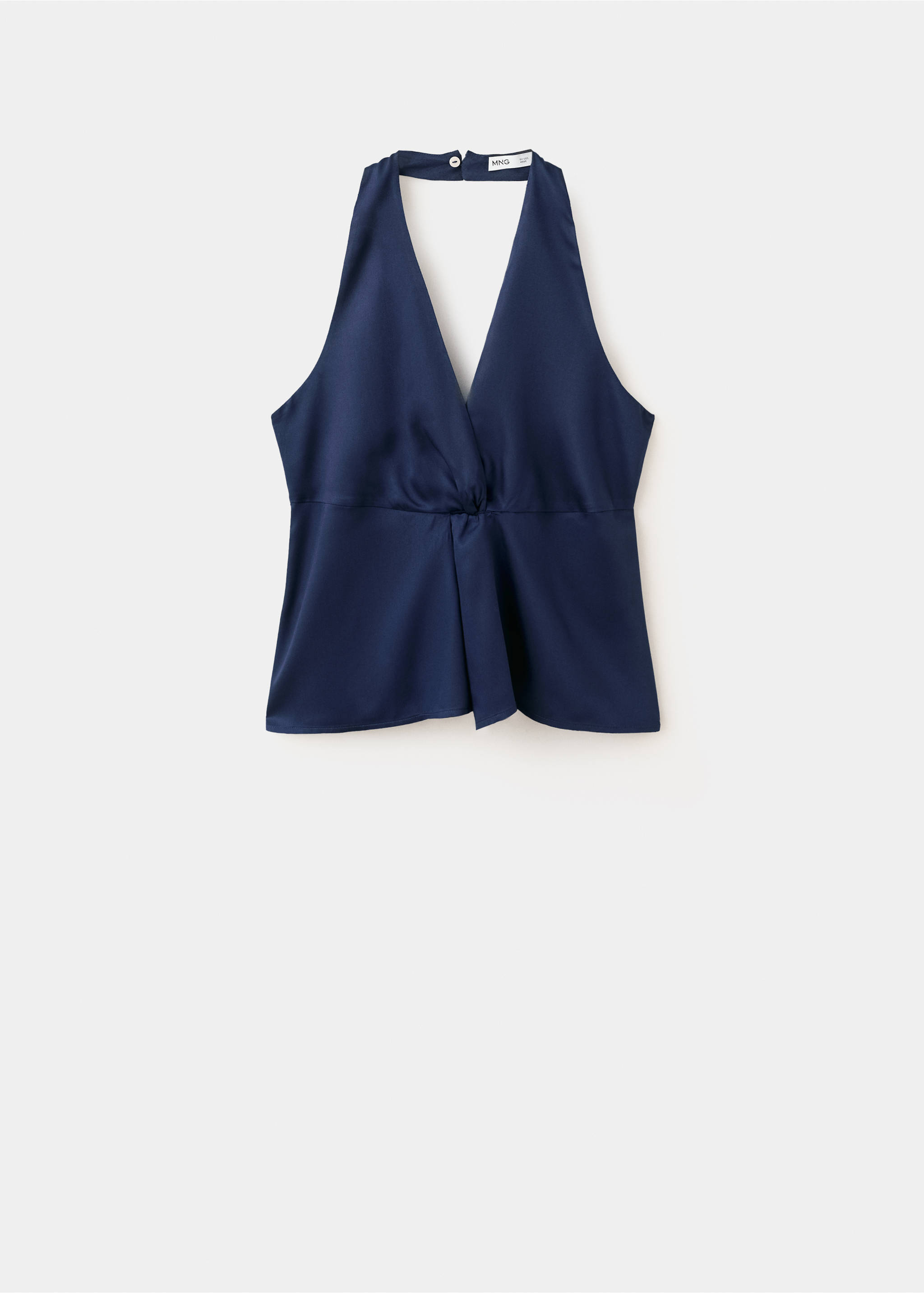 오픈 백 홀터 탑 - 모델 없는 상품, 다크 네이비. Ref: 27047143-00.