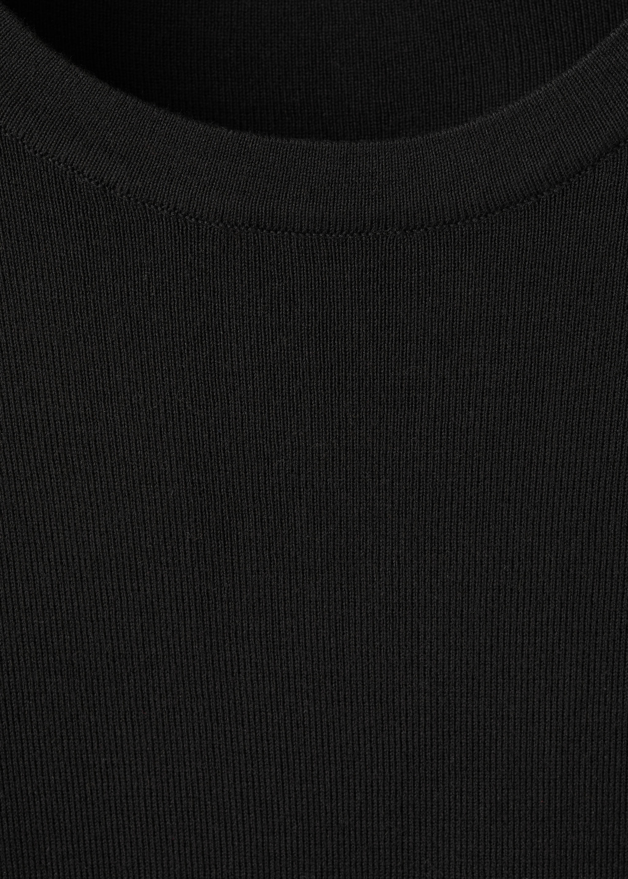 Short-sleeved knitted cotton sweater - Details of the article 0
