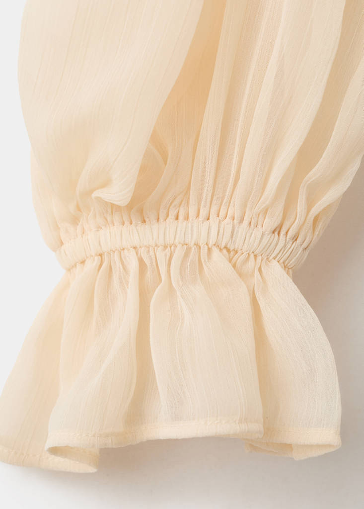 Lace contrast shirt — Yellow