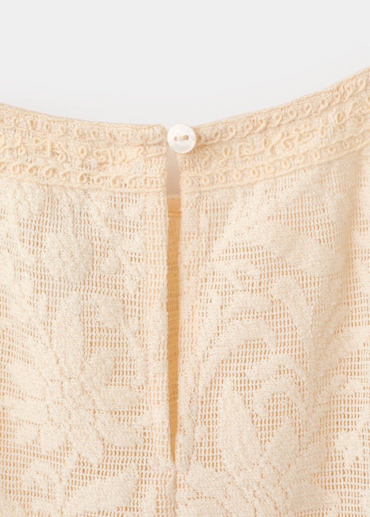 Lace contrast shirt — Yellow
