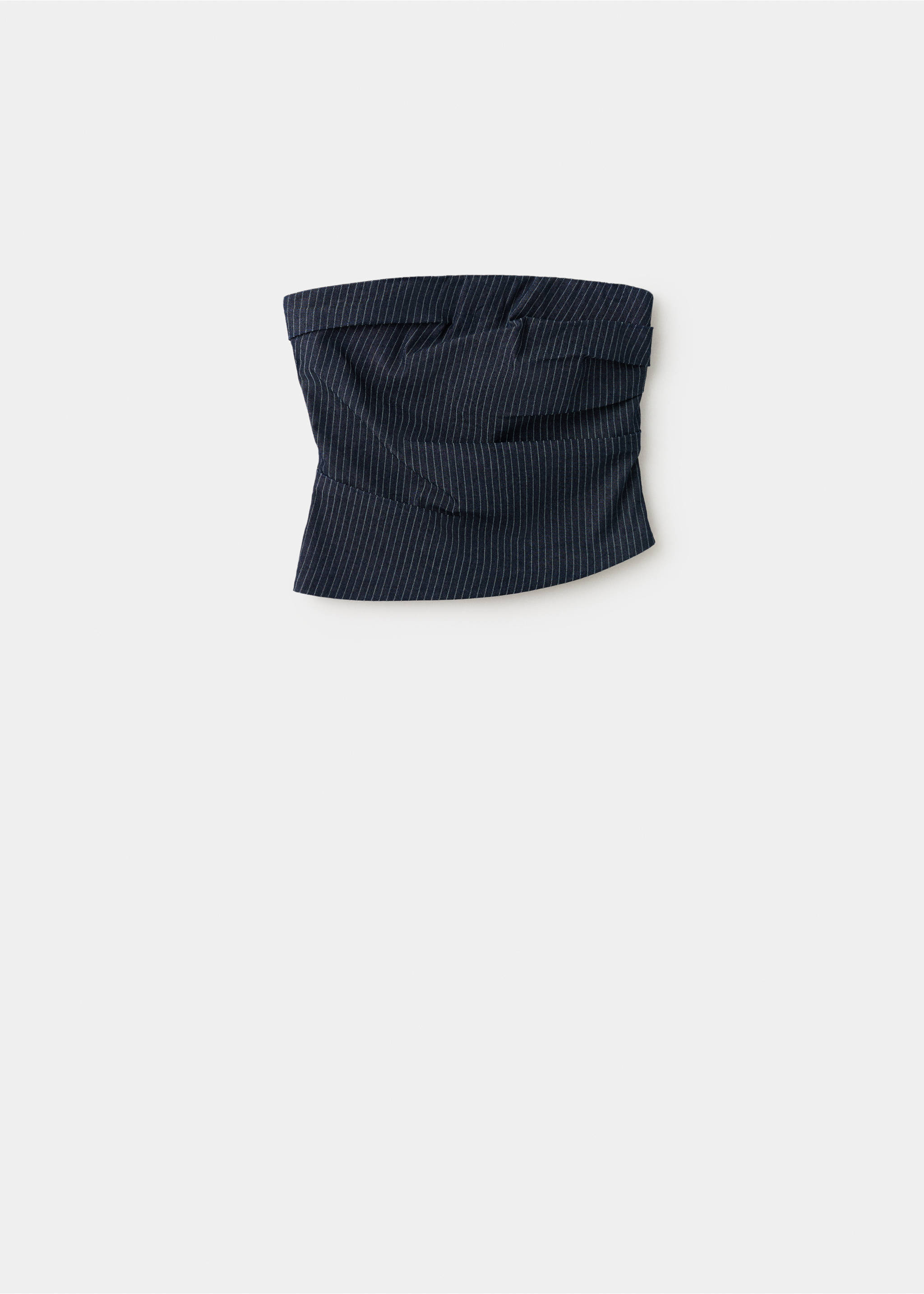 Asymmetric bandeau top - Article without model, Indigo Blue. Ref: 27047150-00.