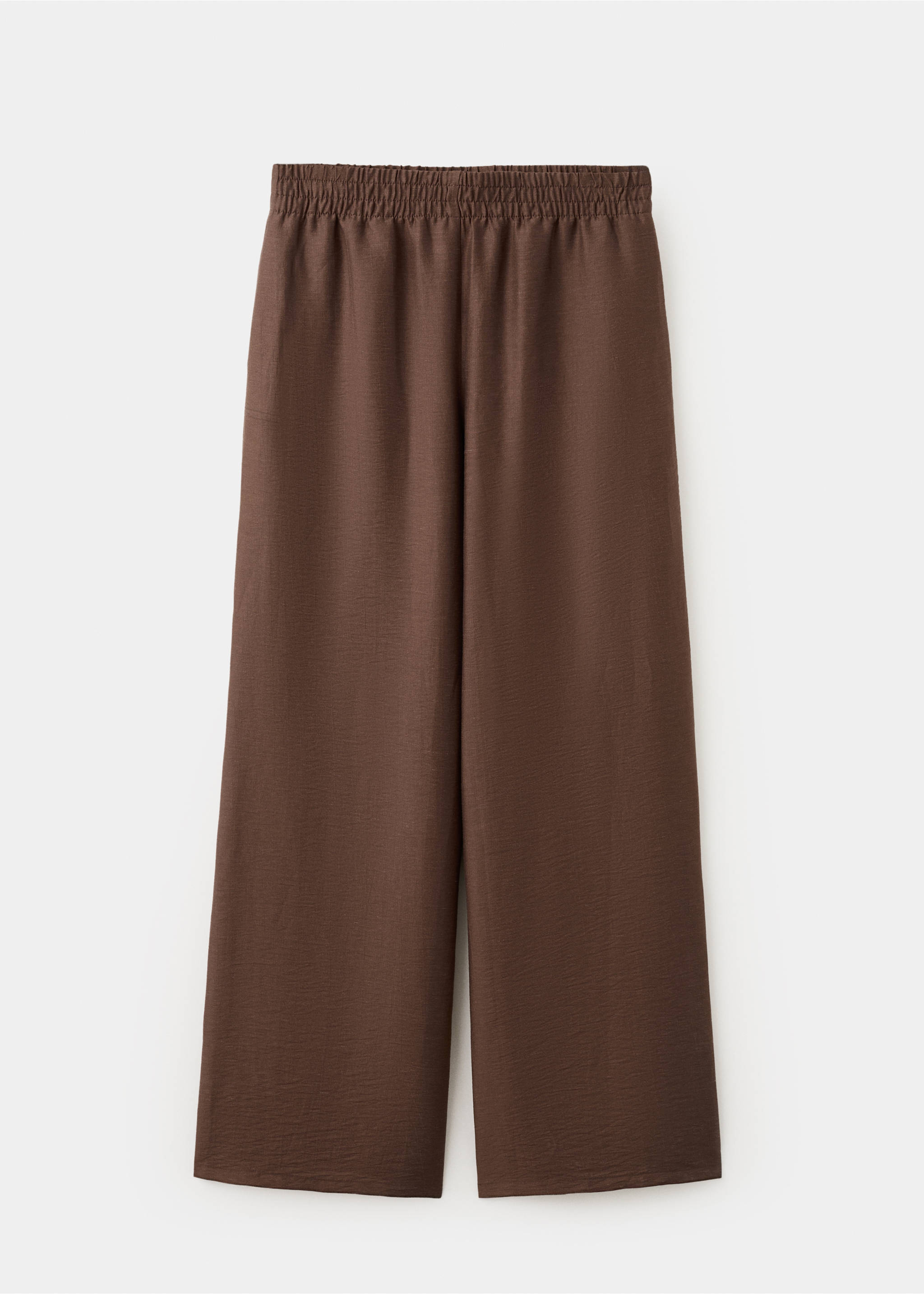 Linen palazzo trousers - Article without model, Brown. Ref: 27047151-00.