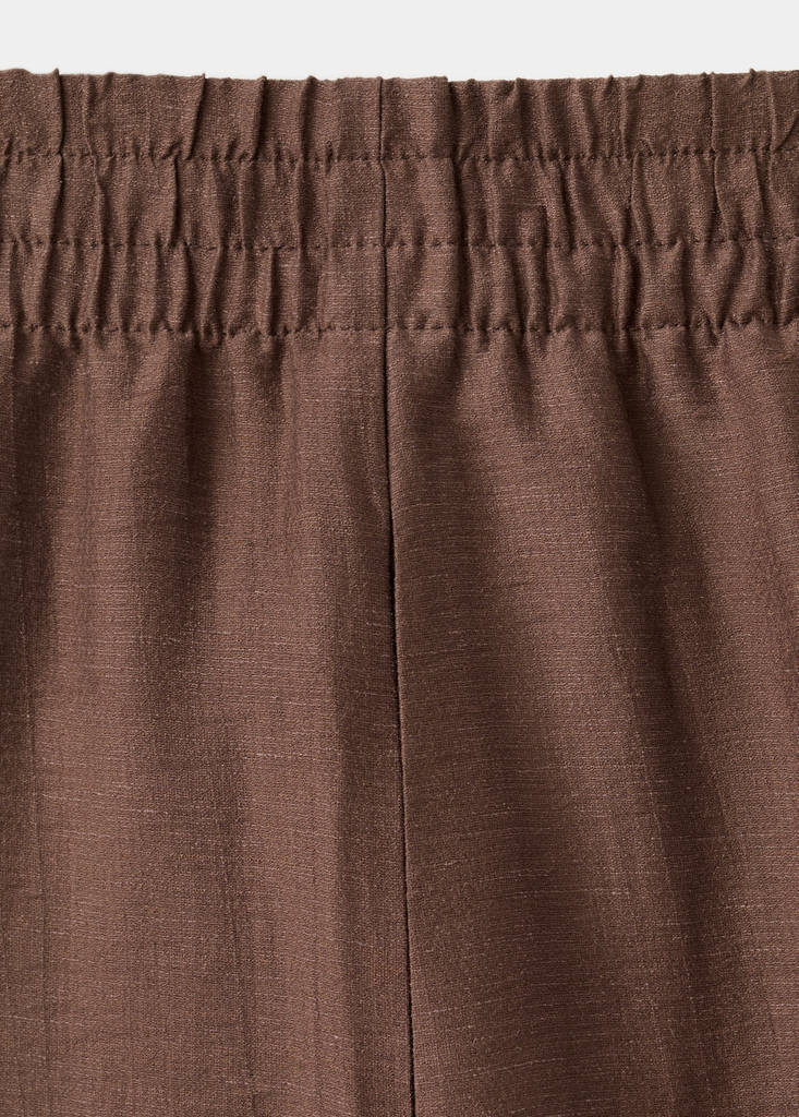 Linen palazzo trousers — Brown