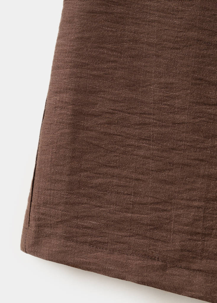 Linen palazzo trousers — Brown