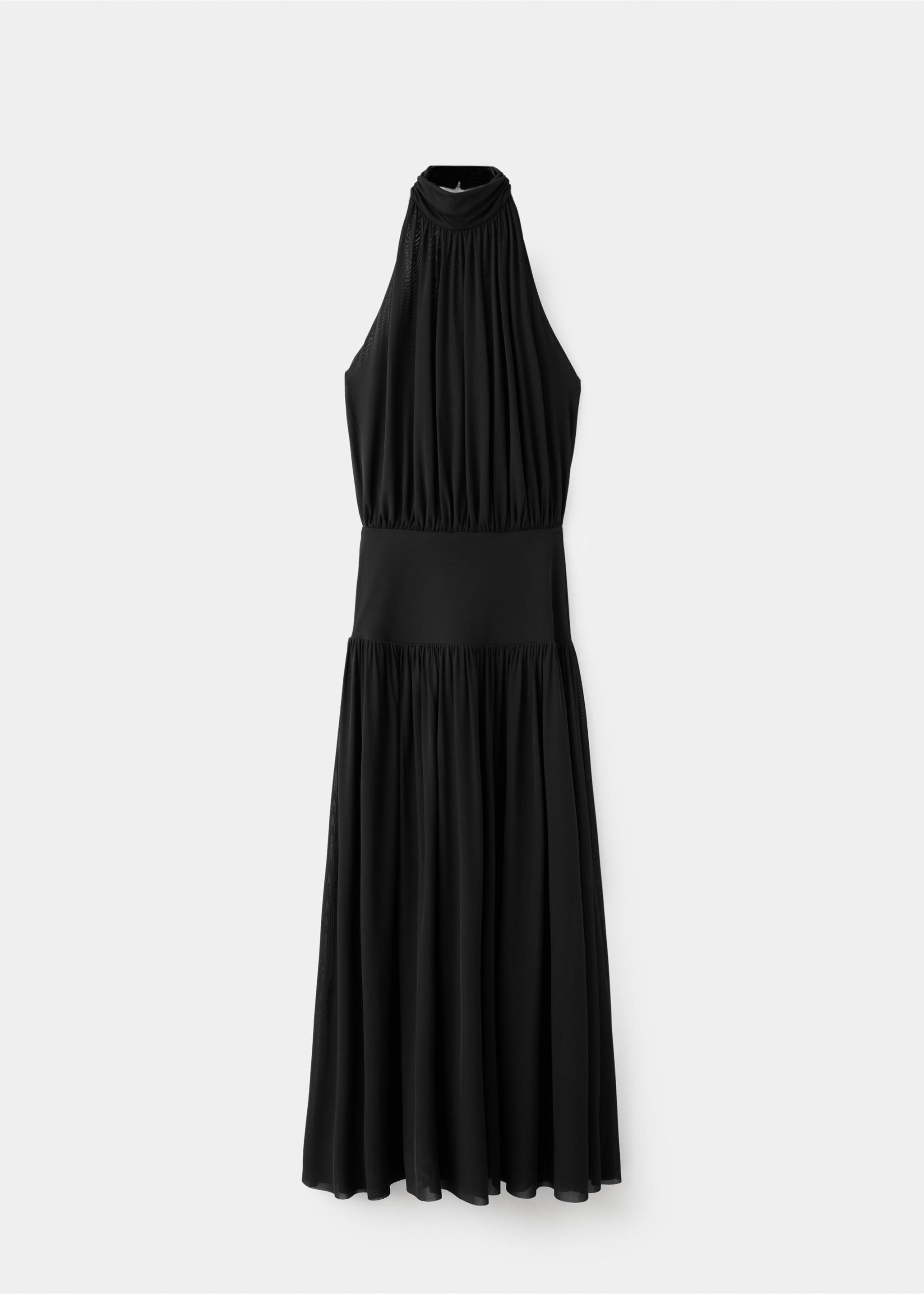 Ruched fitted waist dress - Article without model, Black. Ref: 27047155-00.