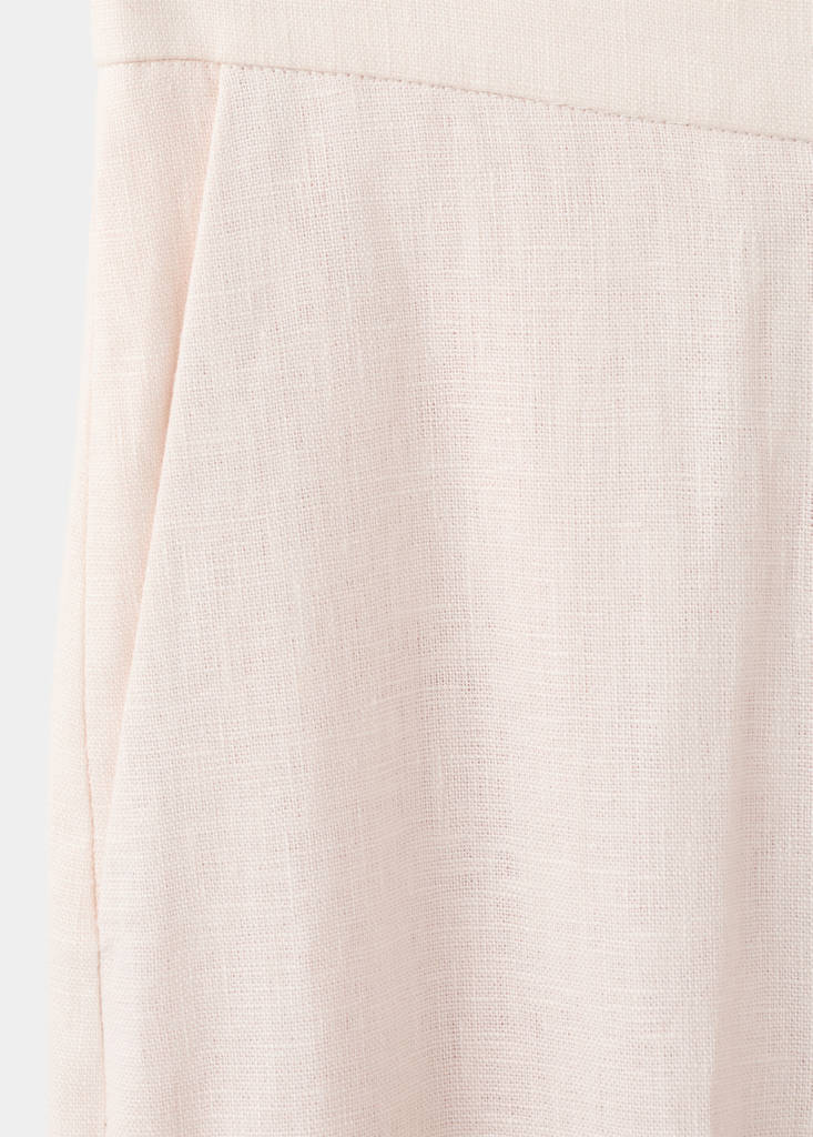 Linen suit trousers — Ecru