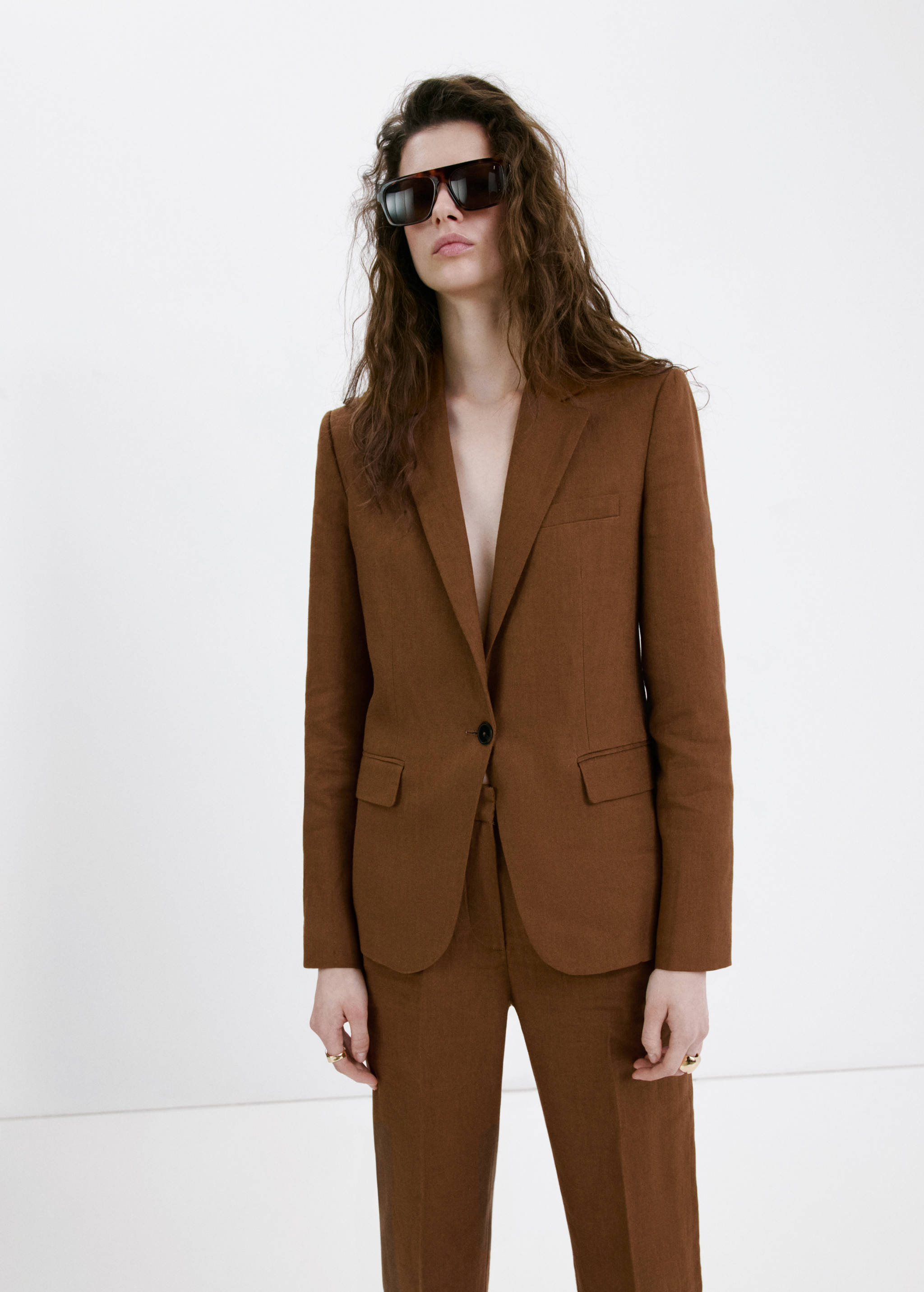 Linen suit trousers - Medium plane